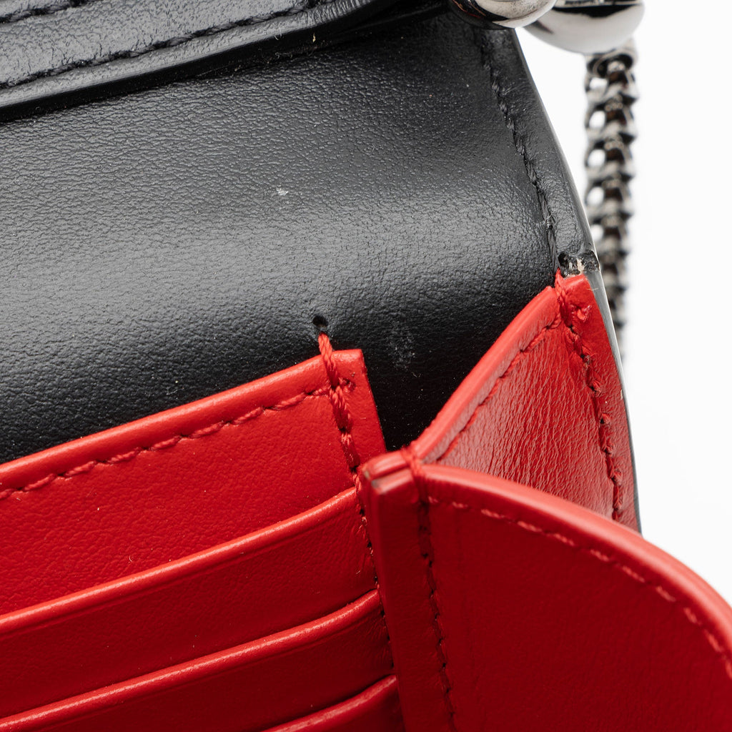 Christian Louboutin Leather Spiked Studs Paloma Wallet on Chain
