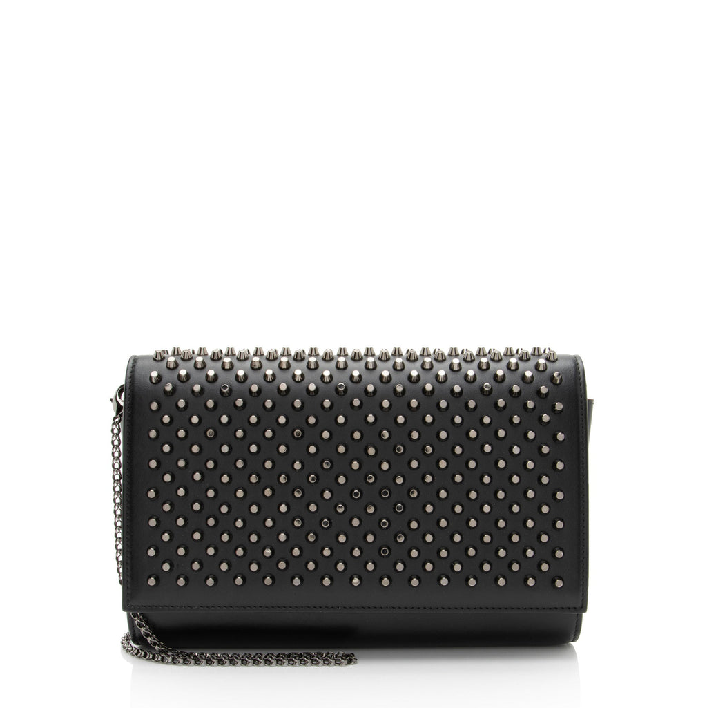 Christian Louboutin Leather Spiked Studs Paloma Wallet on Chain