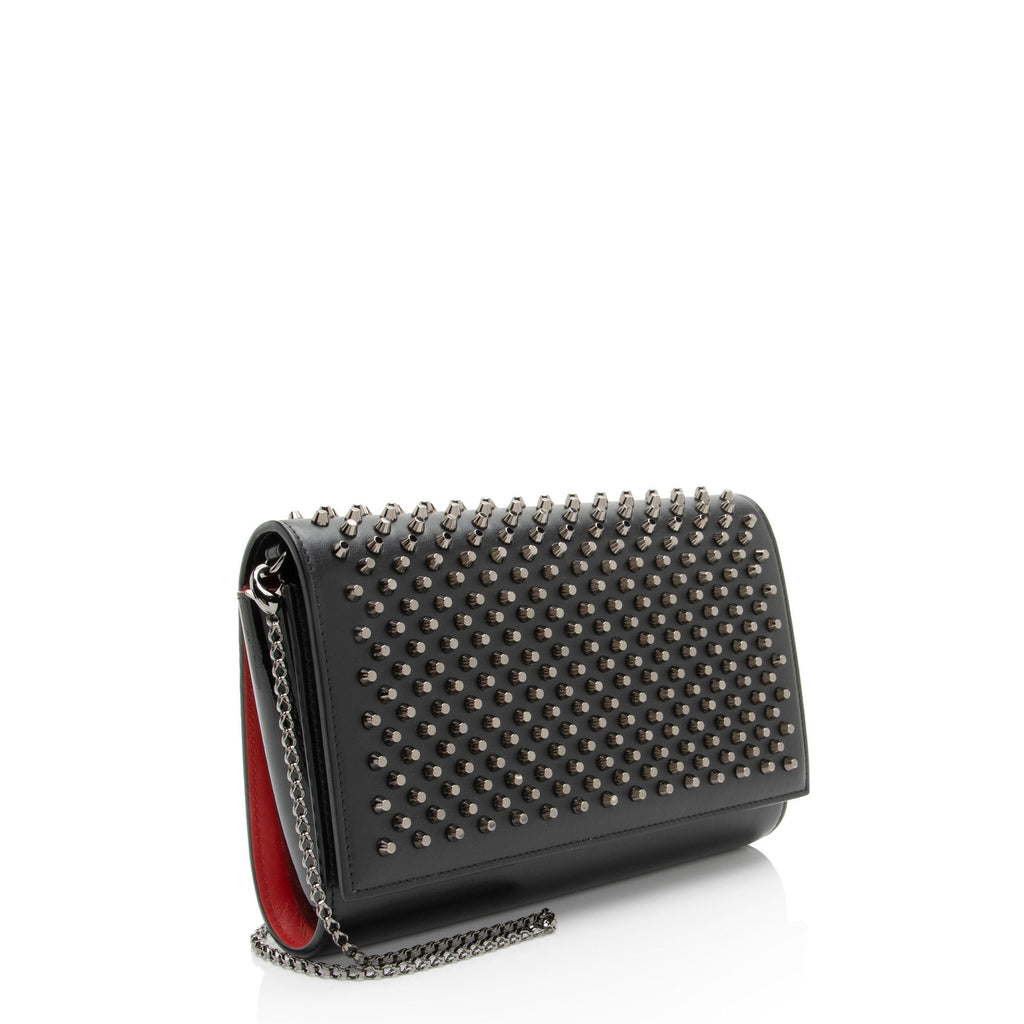 Christian Louboutin Leather Spiked Studs Paloma Wallet on Chain