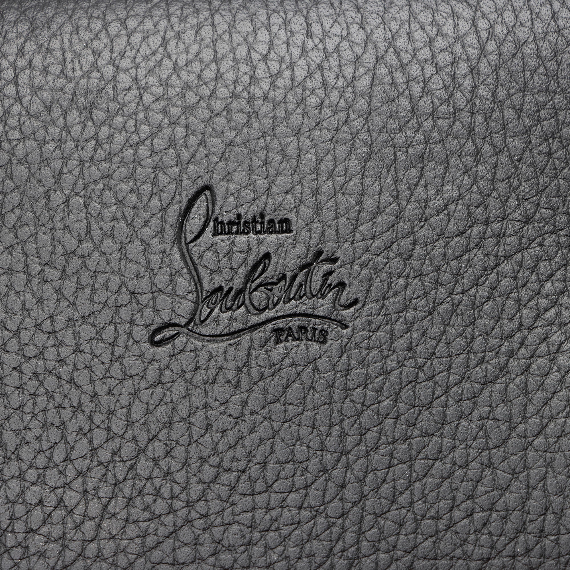 Christian Louboutin Leather Spiked Trictrac Portfolio Top Handle