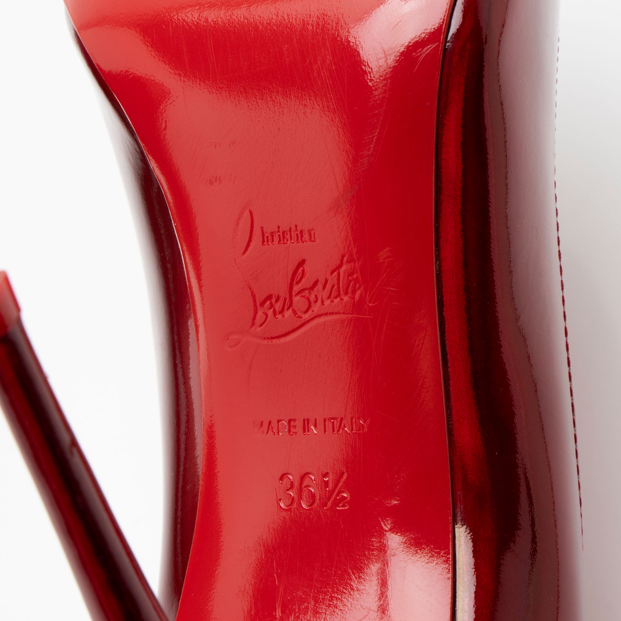 Christian Louboutin Metallic Patent Leather So Kate Pumps - Size 6.5 / 36.5