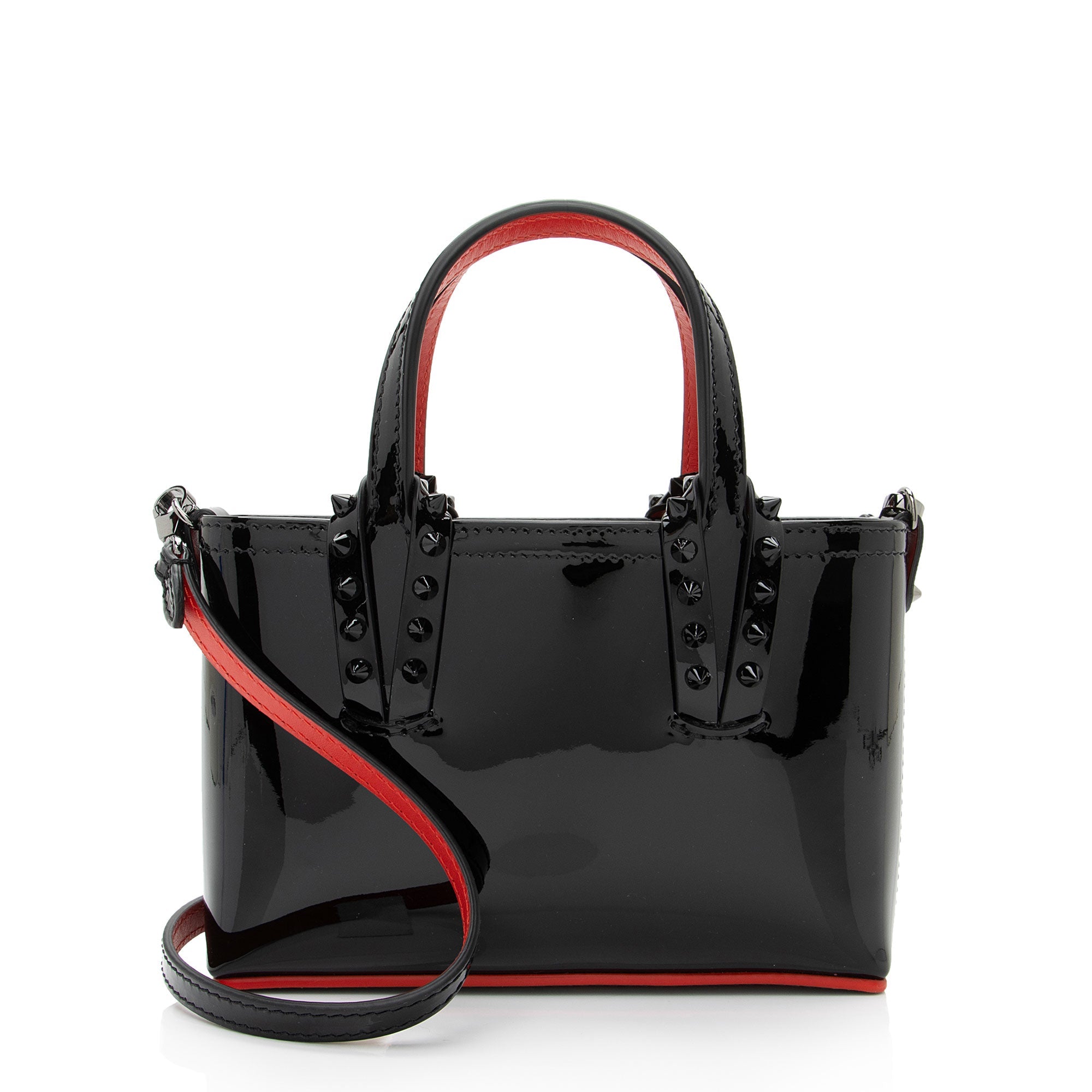 Christian Louboutin Patent Leather Cabata Mini Tote (SHF-JPmRvx)