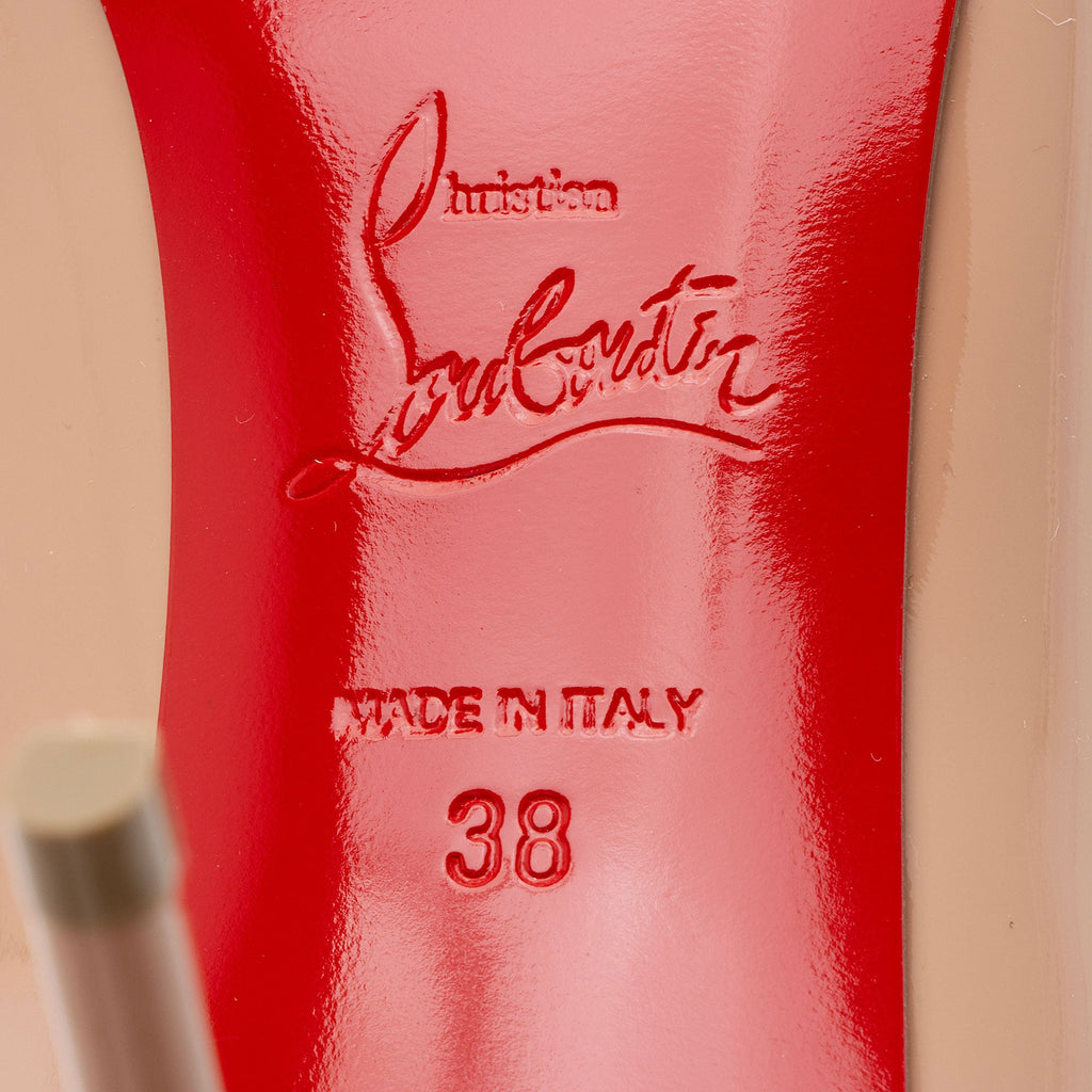 Christian Louboutin Patent Leather Corneille Pumps - Size 8 / 38