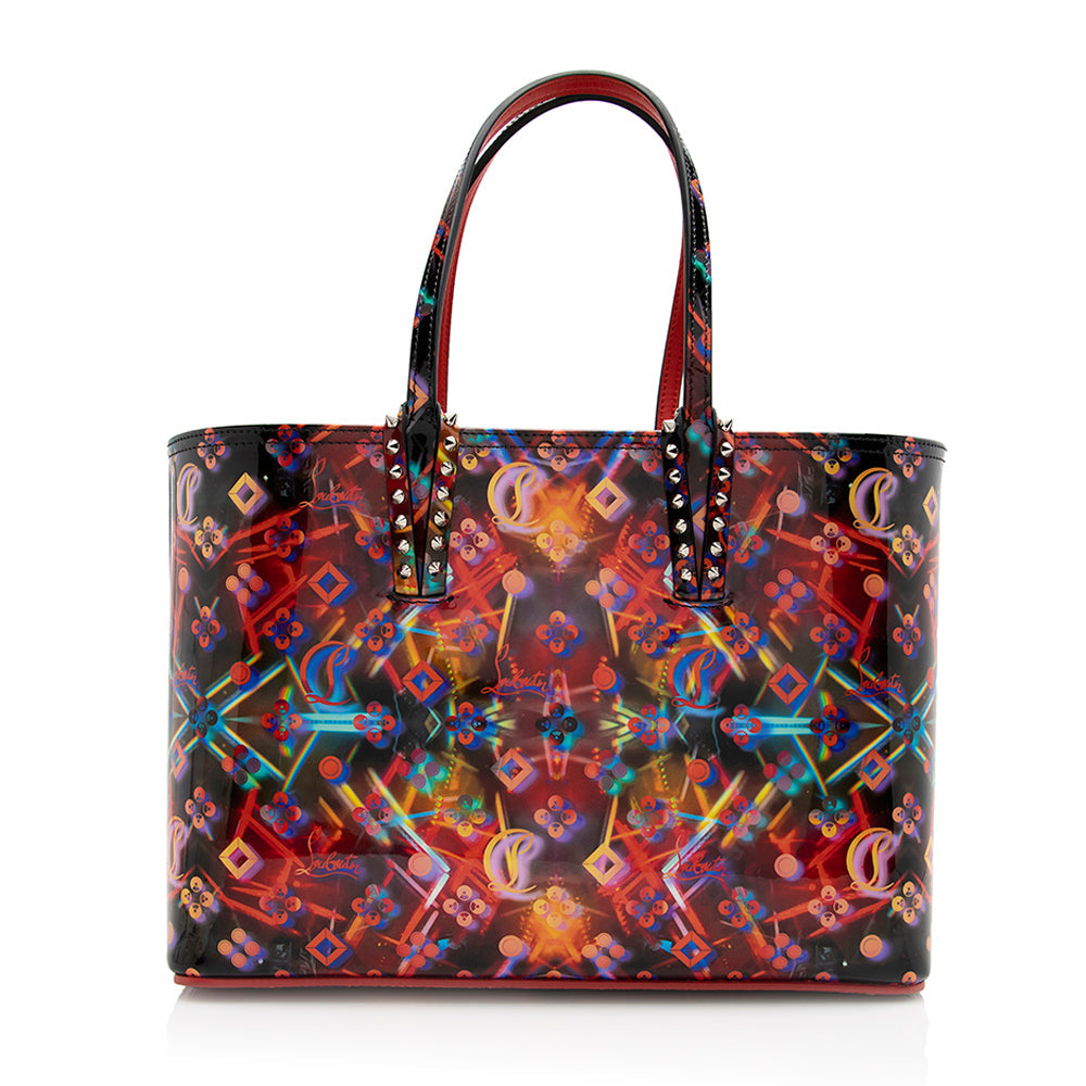 Christian Louboutin Patent Leather Discolaser Cabata Loubinthesky Small Tote (SHF-21342)