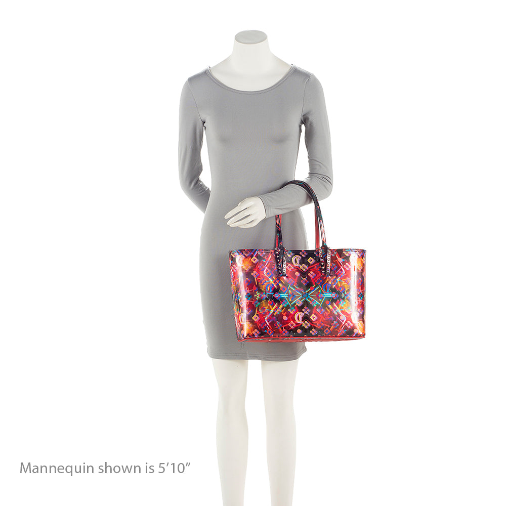 Christian Louboutin Patent Leather Discolaser Cabata Loubinthesky Small Tote (SHF-21342)