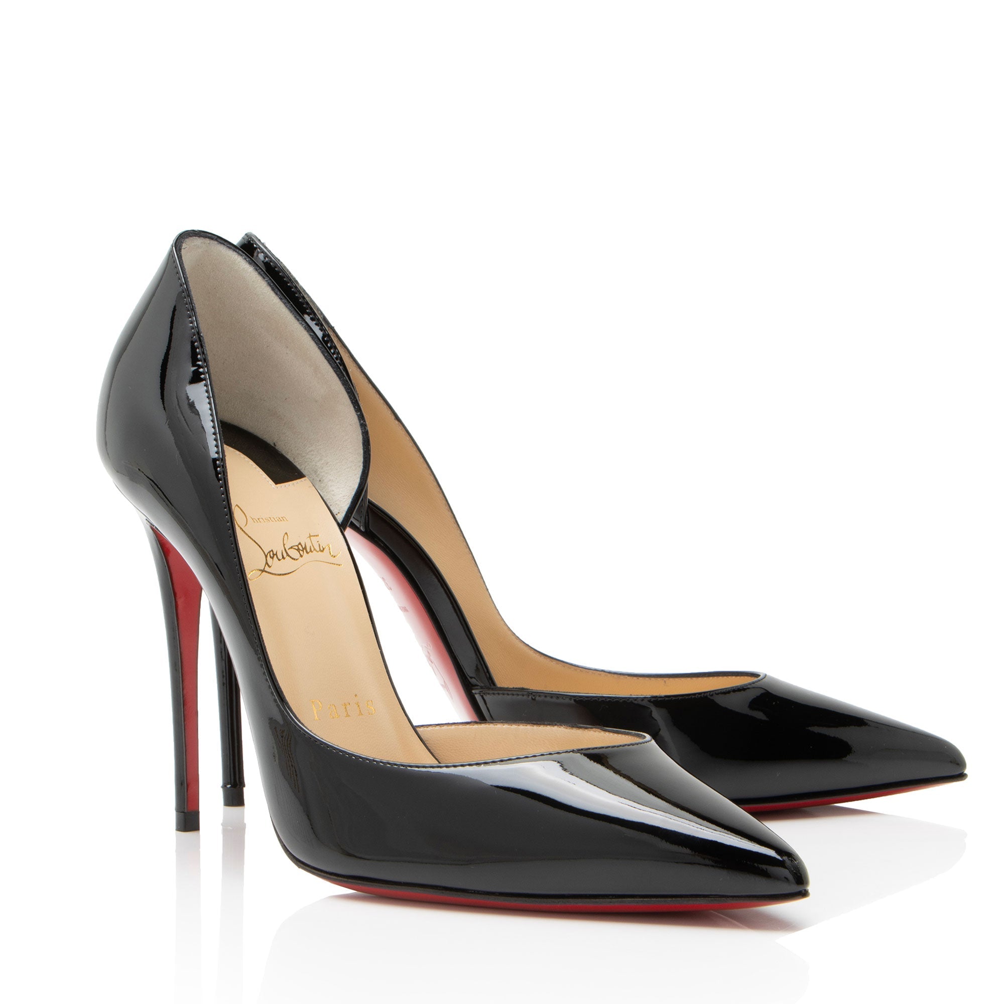 Christian Louboutin Patent Leather Iriza d'Orsay Pumps - Size 7.5 / 37.5