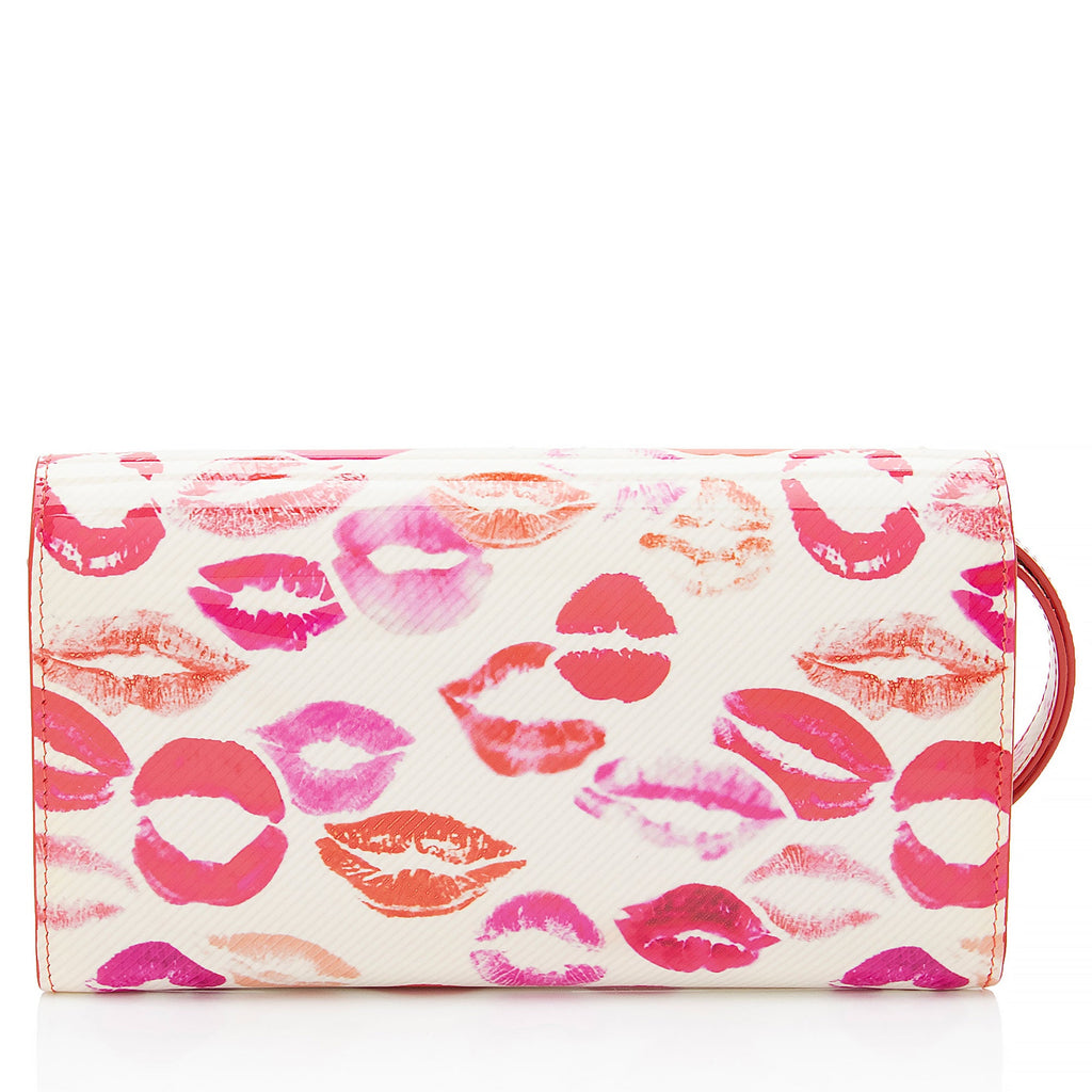 Christian Louboutin Patent Leather Lip Print Wallet on Strap
