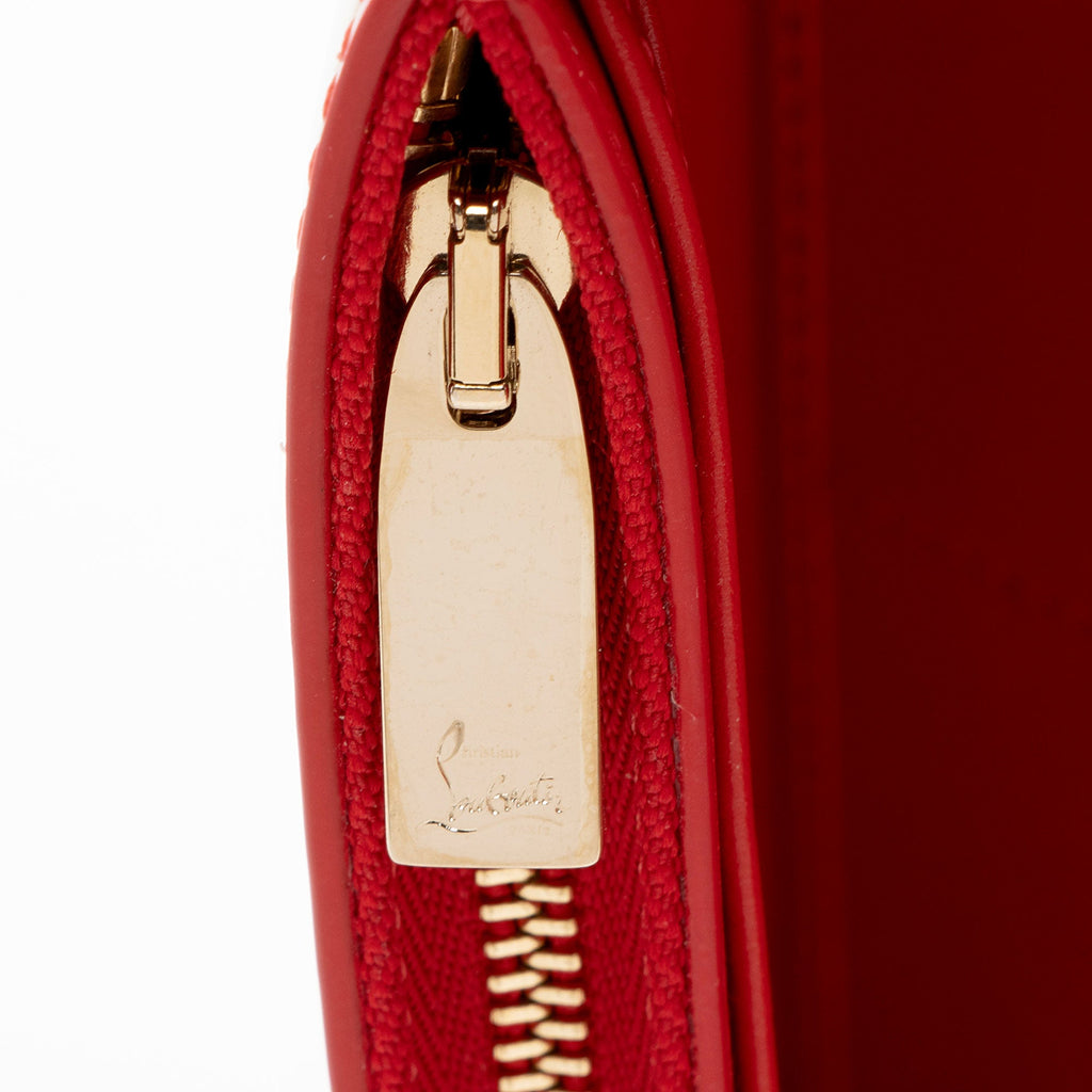Christian Louboutin Patent Leather Lip Print Wallet on Strap