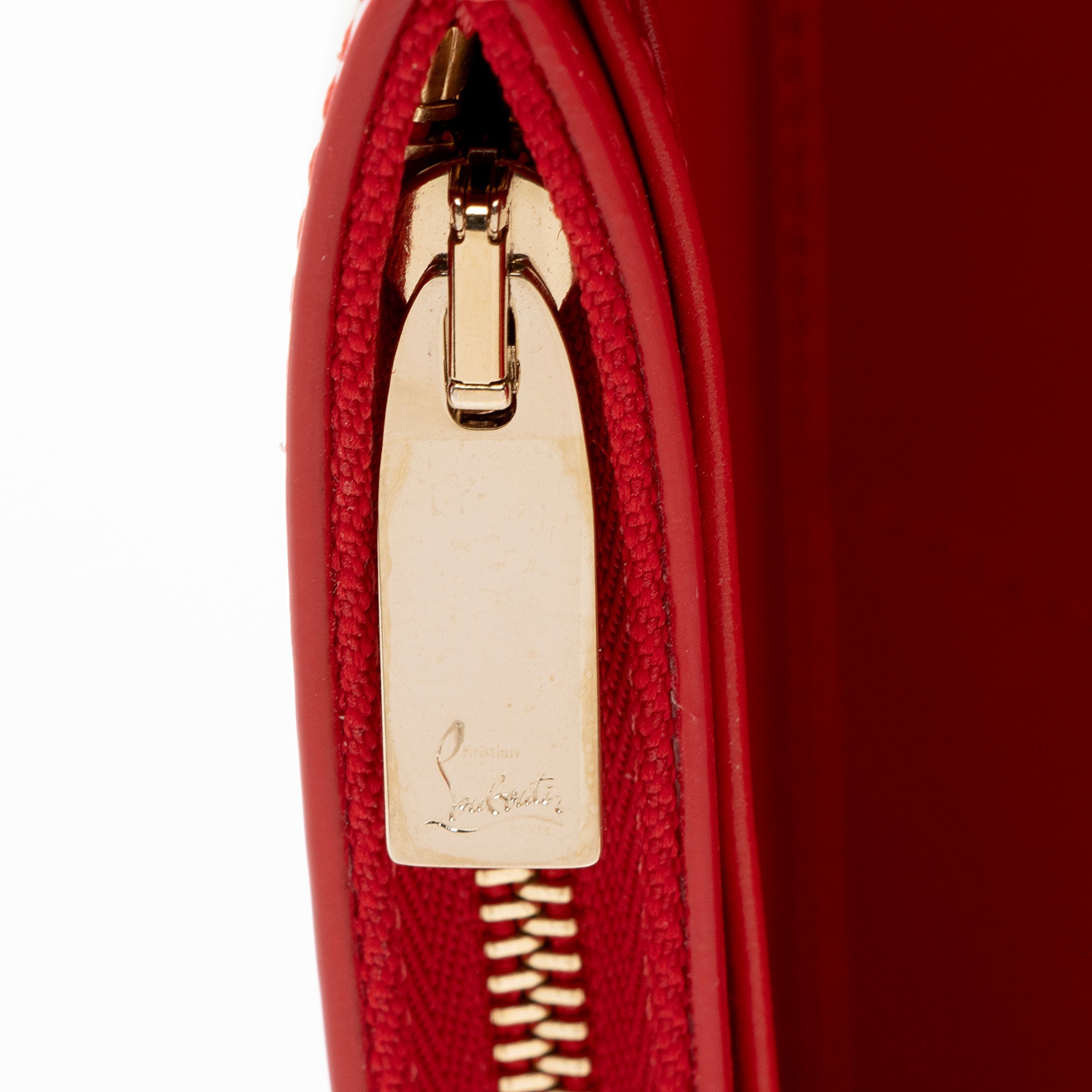 Christian Louboutin Patent Leather Lip Print Wallet on Strap