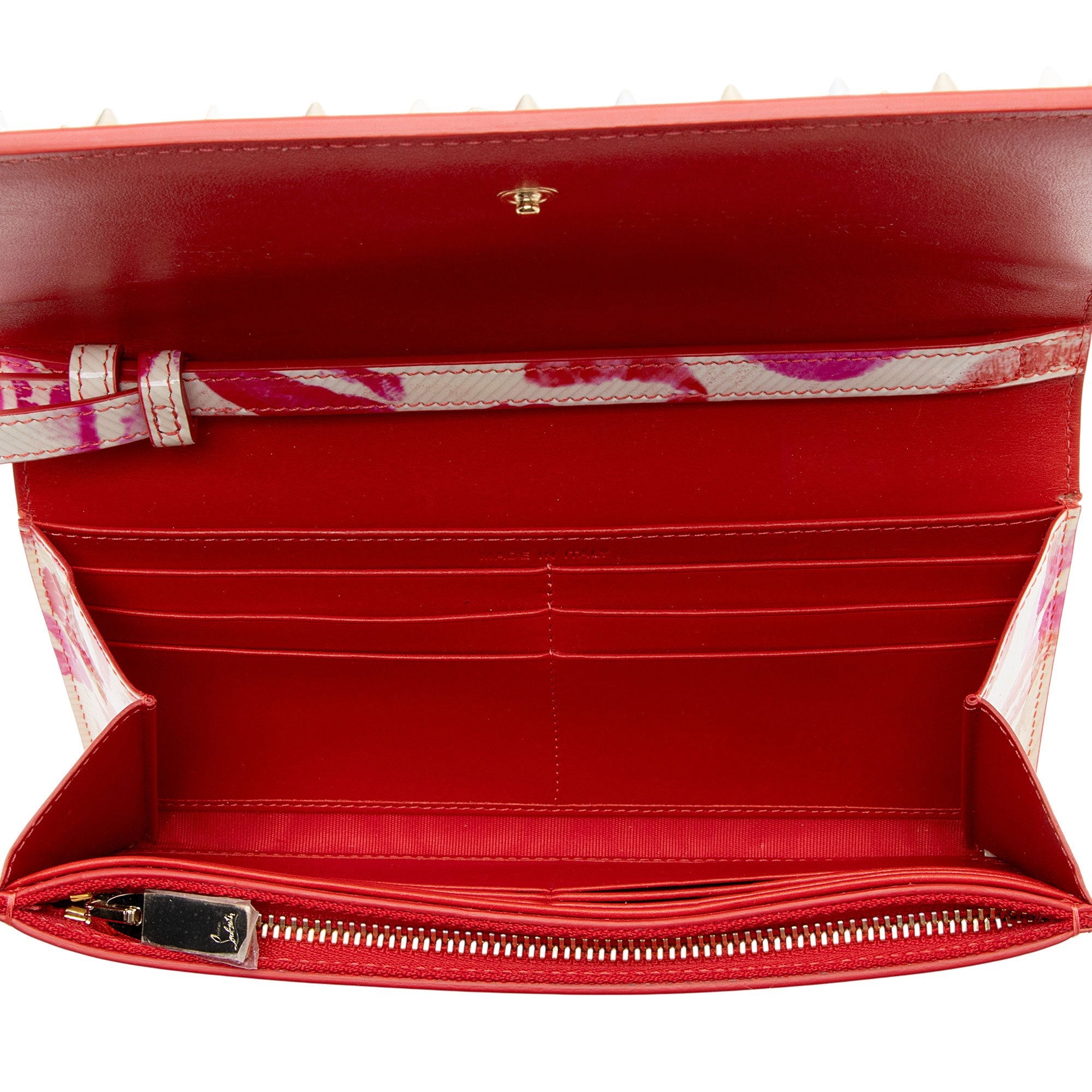 Christian Louboutin Patent Leather Lip Print Wallet on Strap