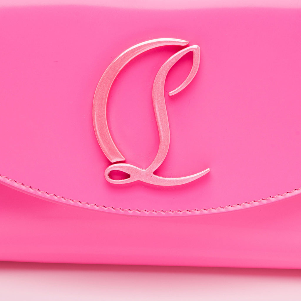 Christian Louboutin Patent Leather Loubi154 Chain Wallet