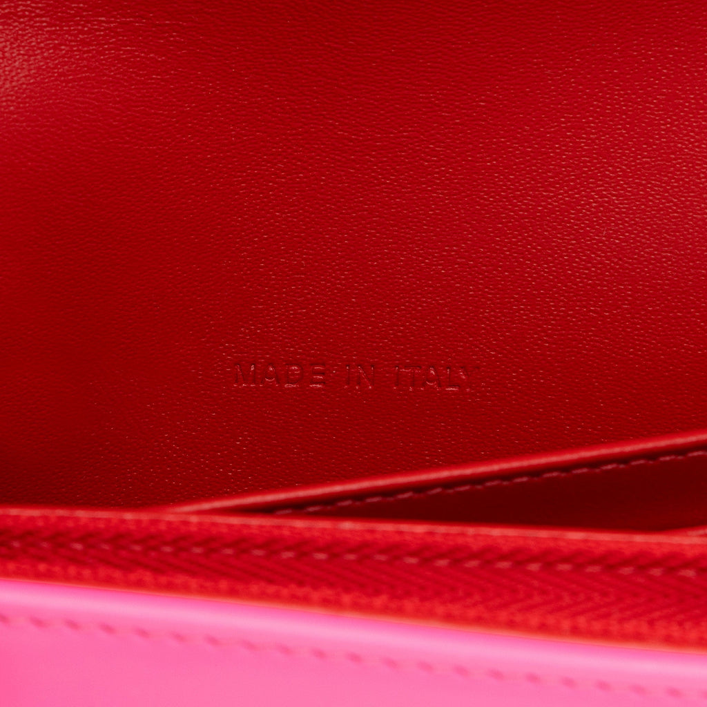 Christian Louboutin Patent Leather Loubi154 Chain Wallet