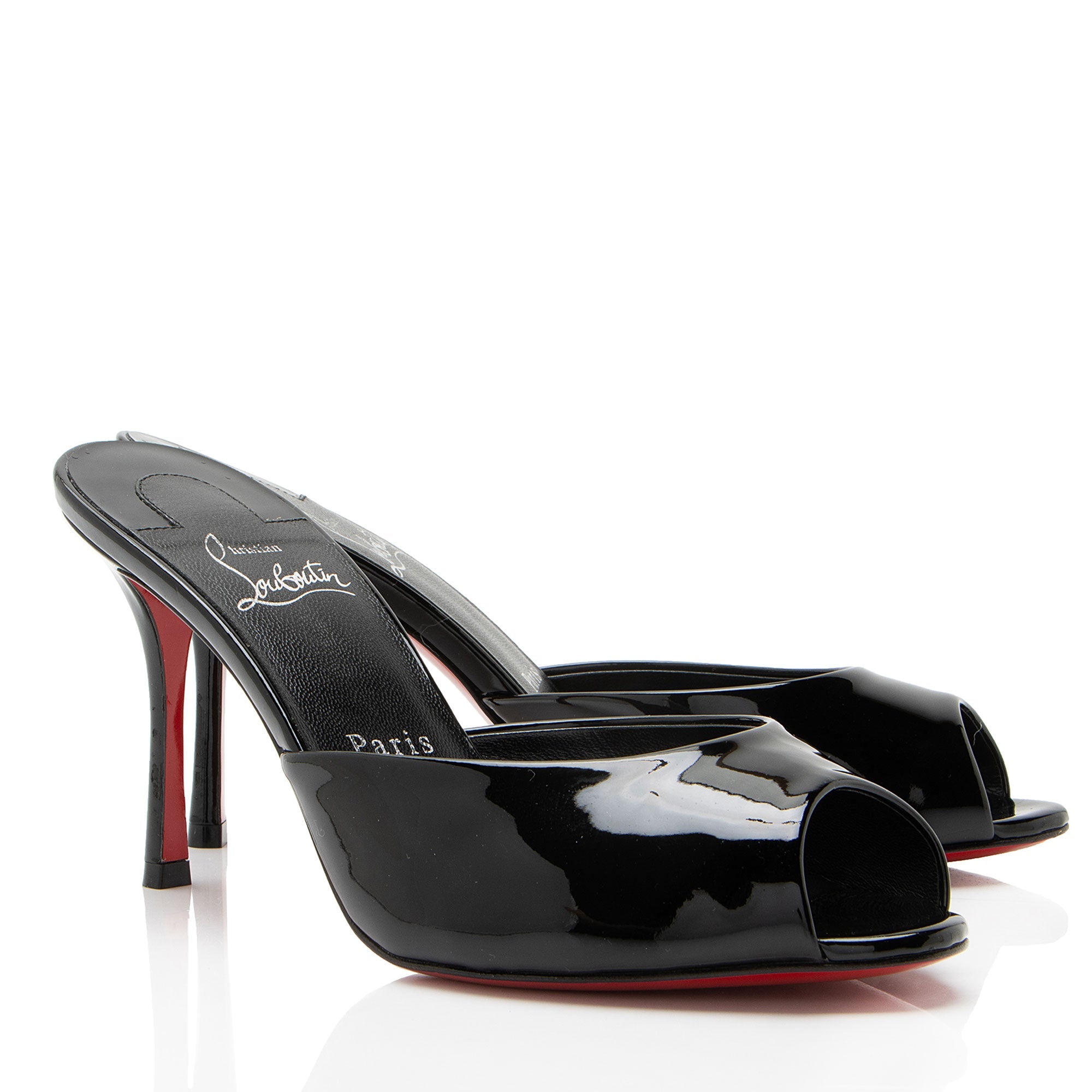 Christian Louboutin Patent Leather Me Dolly Mules - Size 7 / 37