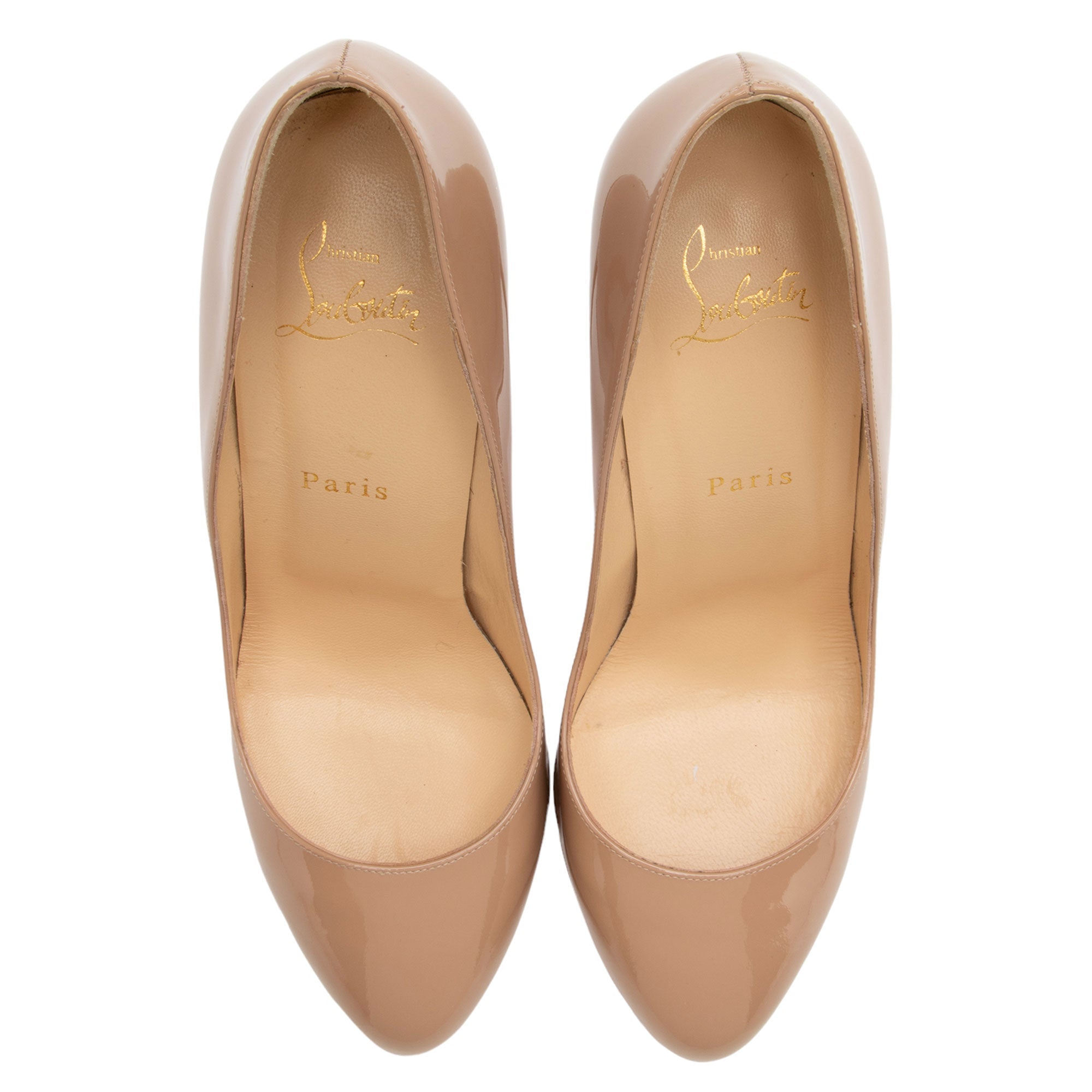 Christian Louboutin Patent Leather Merci Allen 100mm Pumps - Size 9.5 / 39.5 (SHF-q7eia0)