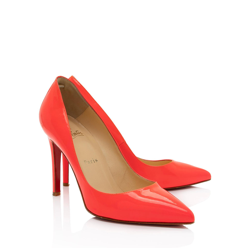 Christian Louboutin Patent Leather Pigalle Follies 100 Pumps - Size 8.5 / 38.5 (SHF-02jyqX)