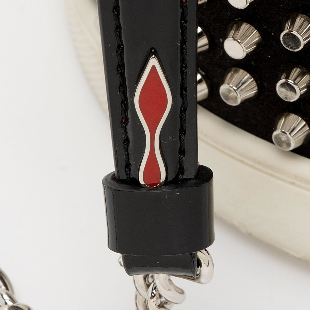Christian Louboutin Leather Spiked Marie Jane Bucket Bag