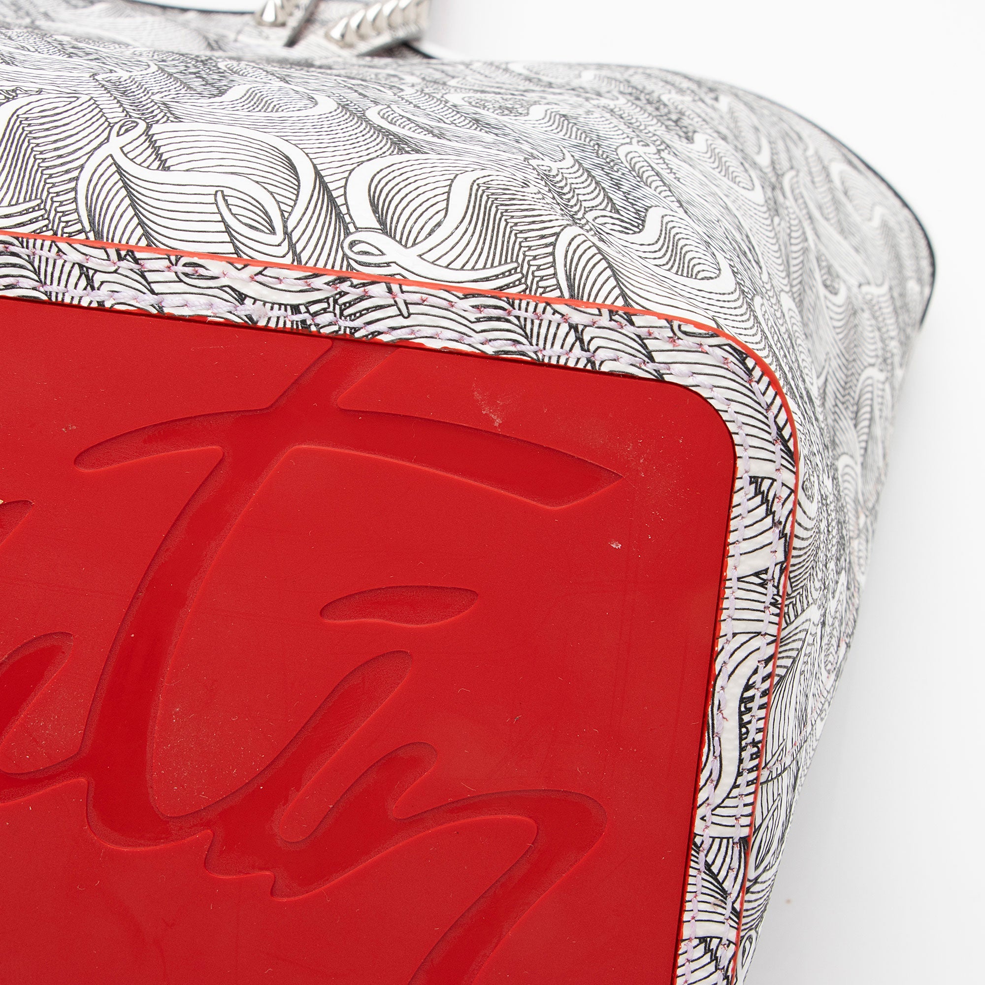 Christian Louboutin Toile Monogram Calfskin Cabata Tote (SHF-2mPGkk)