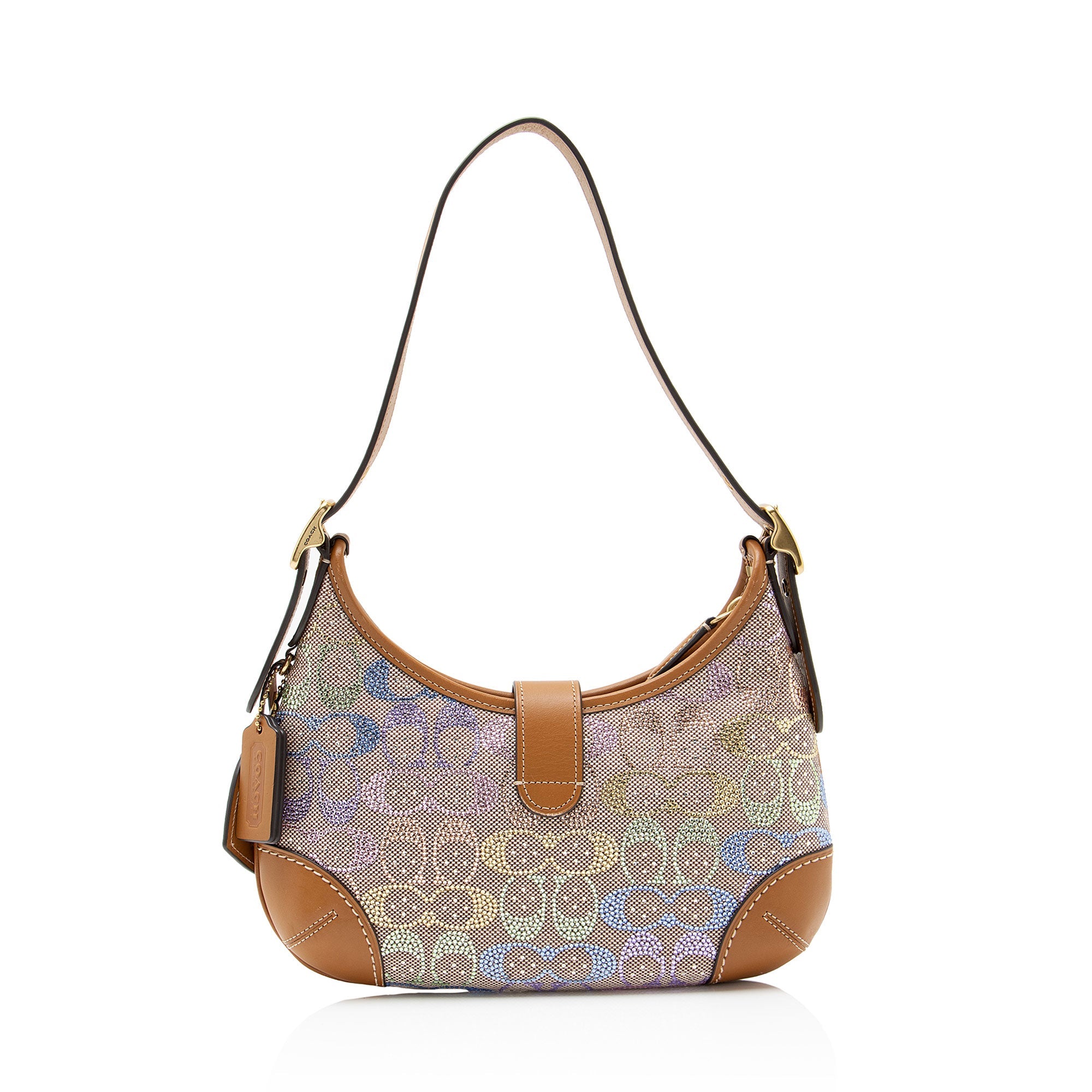 Coach Crystal Embellished CC Hamptons Hobo