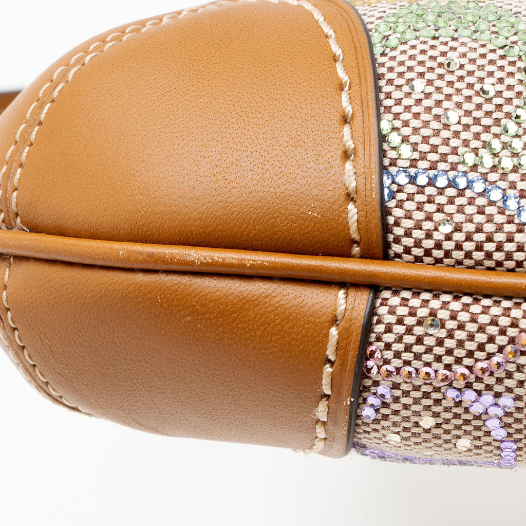 Coach Crystal Embellished CC Hamptons Hobo