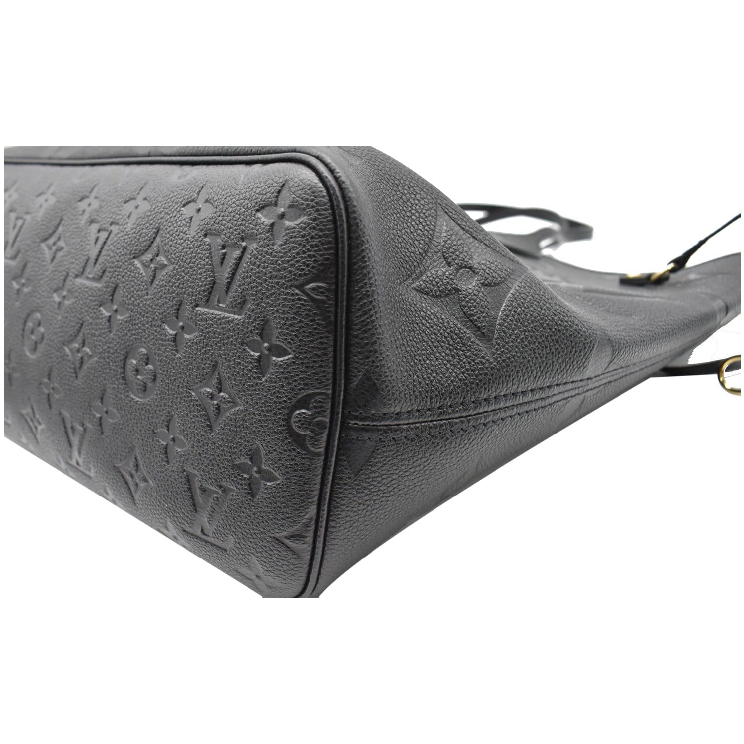 LOUIS VUITTON Neverfull MM Monogram Empreinte Tote Bag Black