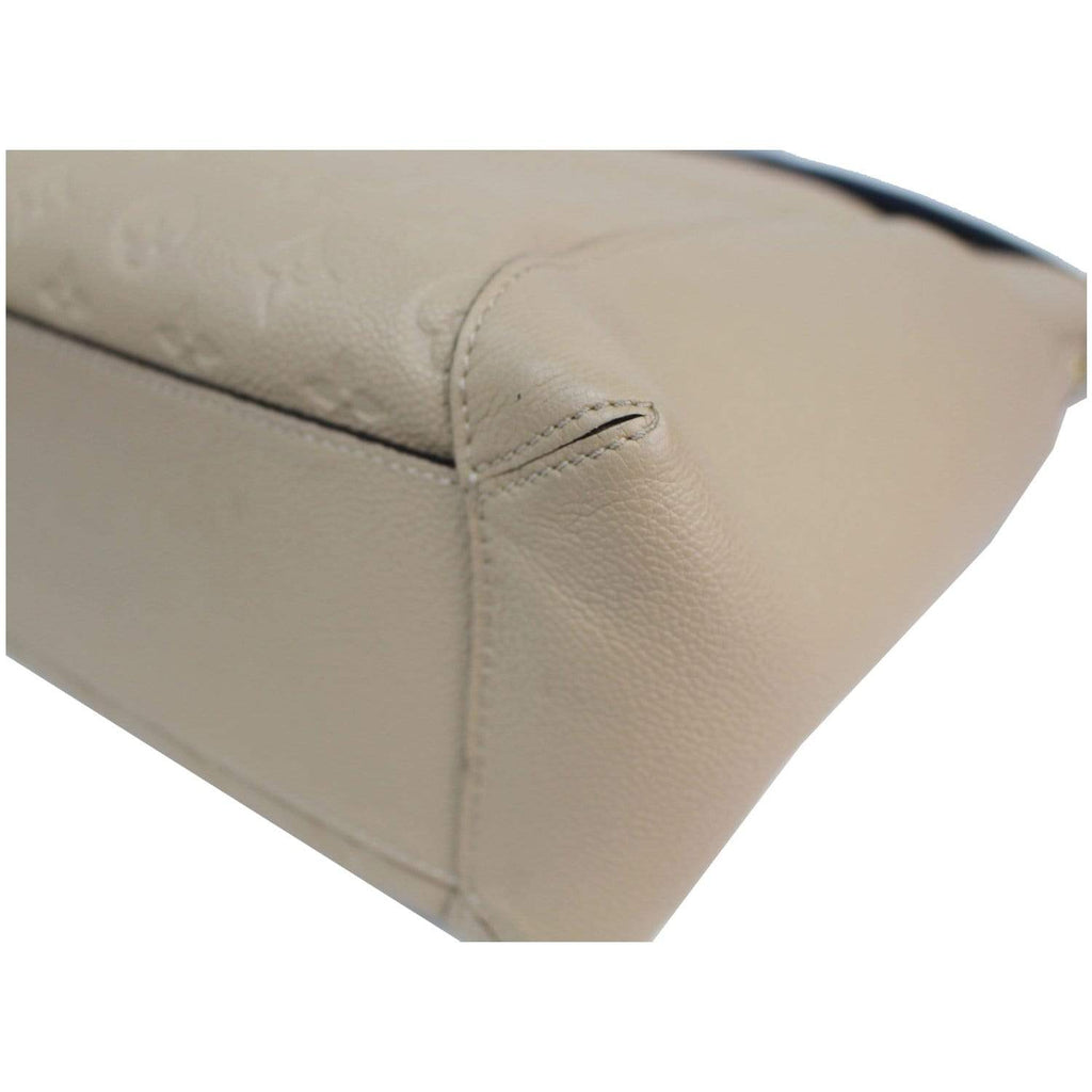 LOUIS VUITTON Bagatelle Monogram Empreinte Shoulder Bag Beige