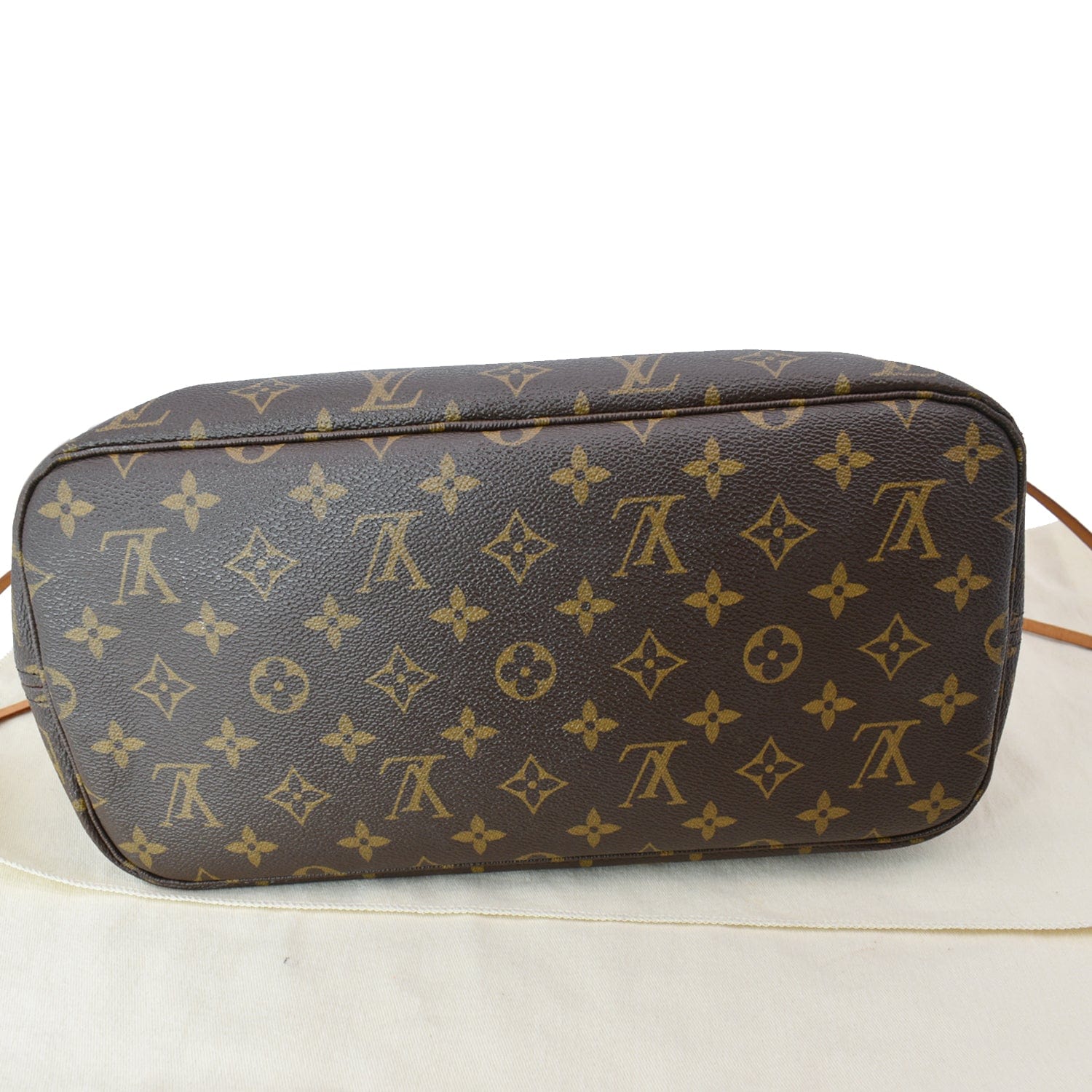 LOUIS VUITTON Neverfull MM Monogram Canvas Shoulder Bag Brown