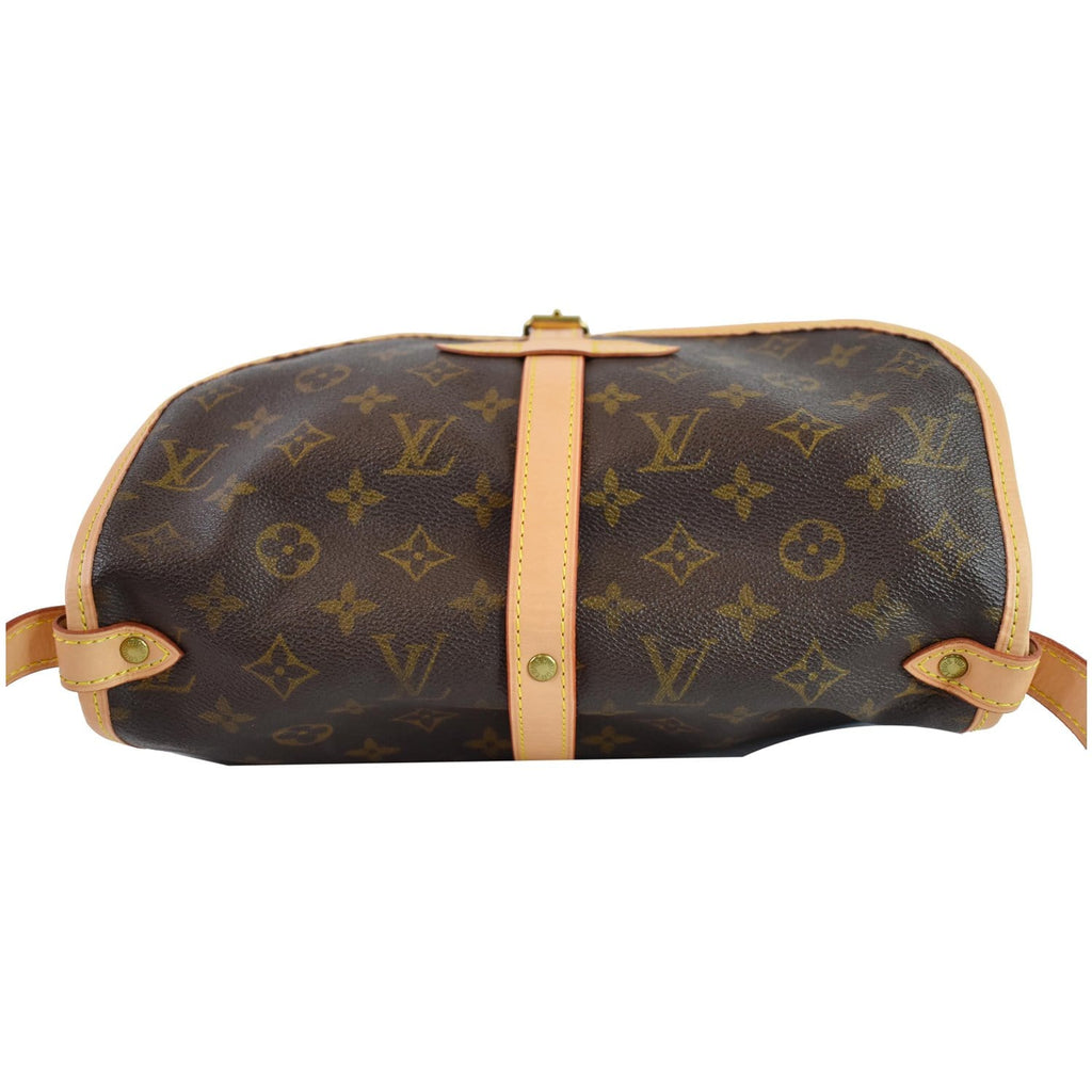LOUIS VUITTON Saumur 30 Monogram Canvas Shoulder Bag Brown