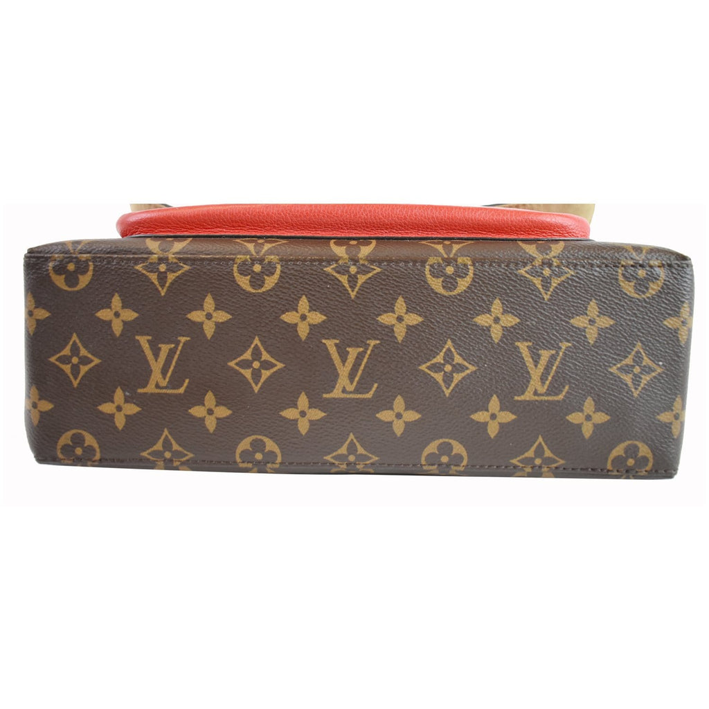 LOUIS VUITTON Marignan Monogram Canvas Messenger Shoulder Bag Coquelicot