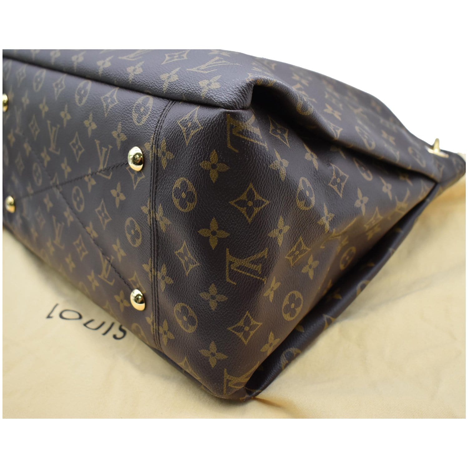 LOUIS VUITTON Artsy MM Monogram Canvas Shoulder Bag Brown