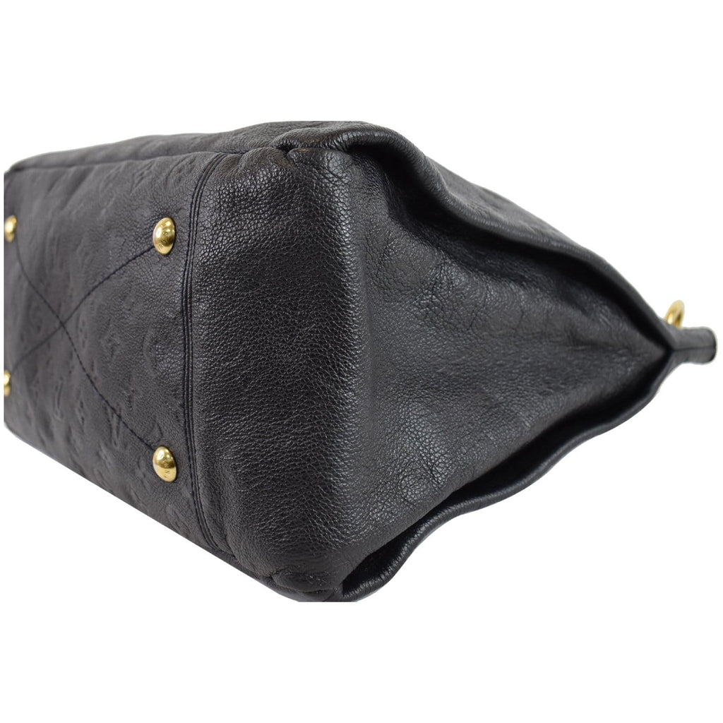 LOUIS VUITTON Artsy MM Empreinte Leather Shoulder Bag Navy