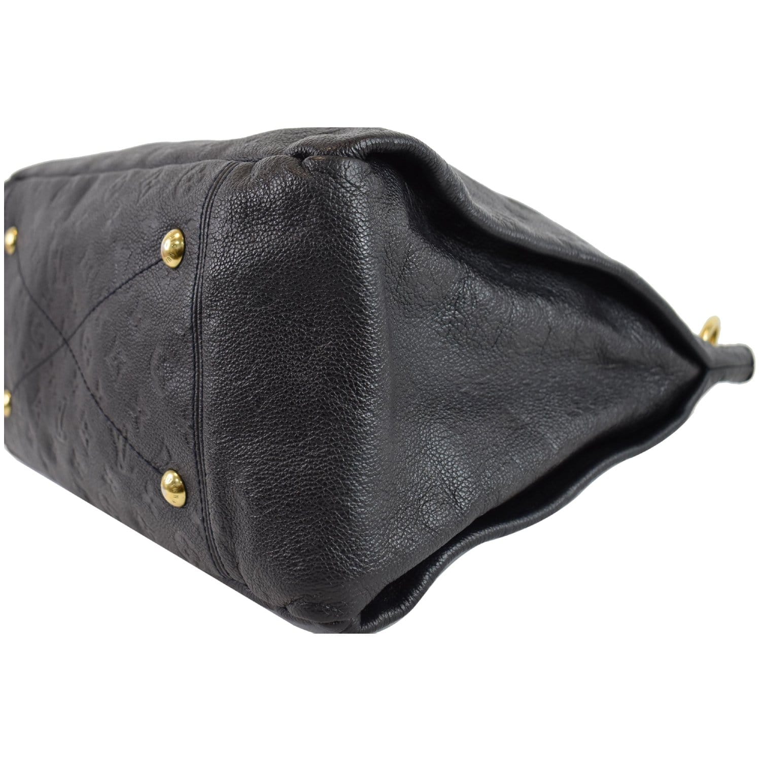 LOUIS VUITTON Artsy MM Empreinte Leather Shoulder Bag Navy