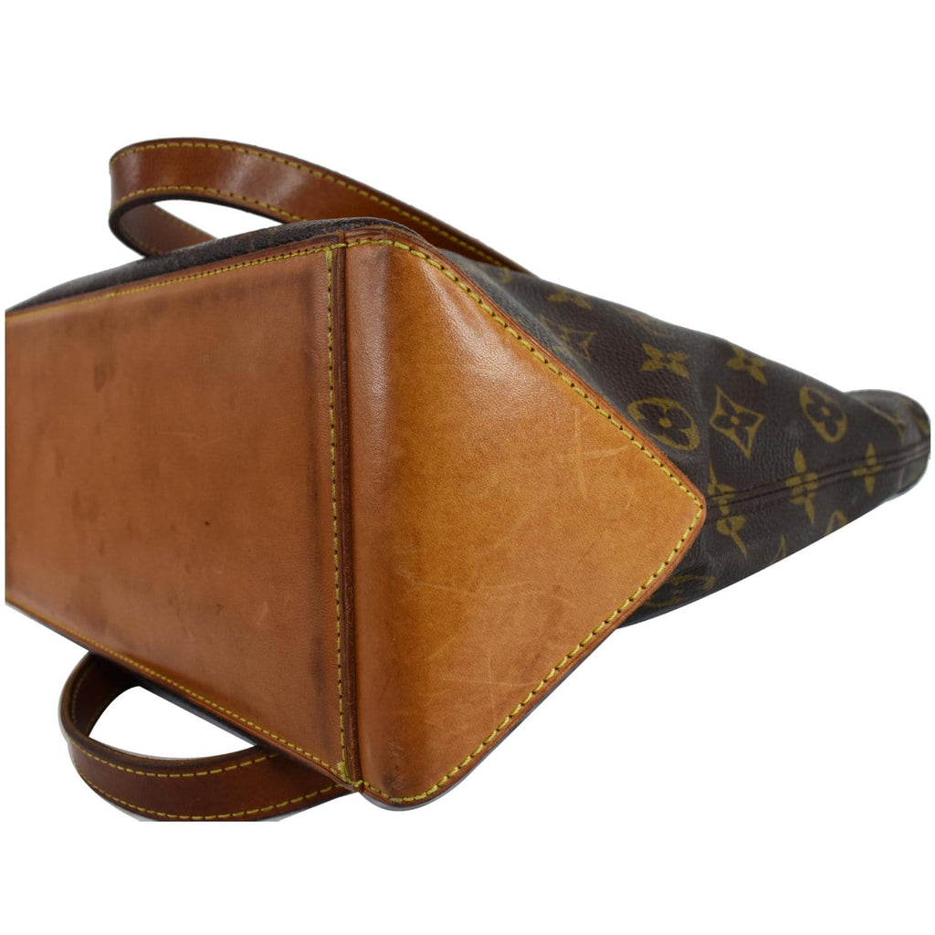 LOUIS VUITTON Cabas Piano Monogram Canvas Shoulder Bag Brown