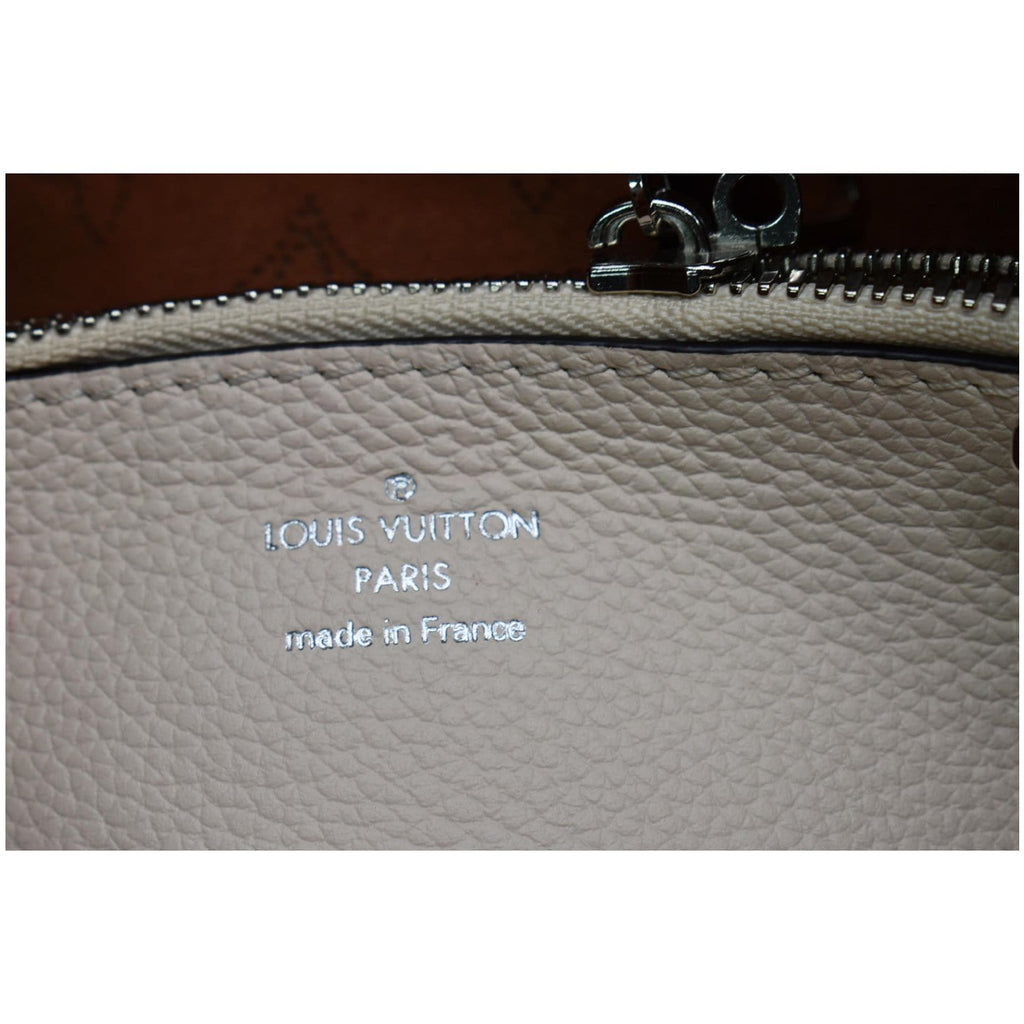 LOUIS VUITTON Muria Mahina Perforated Leather Shoulder Bag Cream