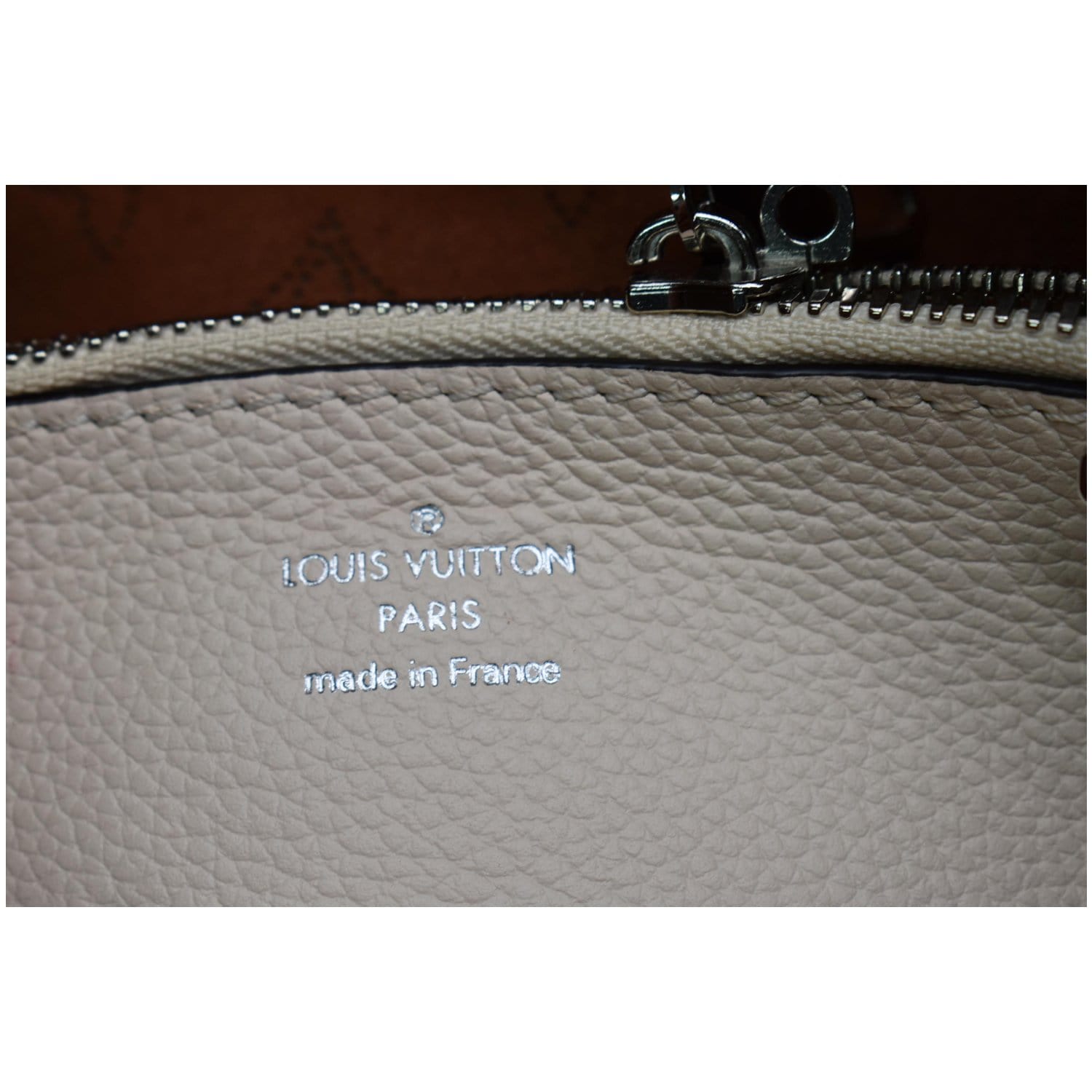LOUIS VUITTON Muria Mahina Perforated Leather Shoulder Bag Cream