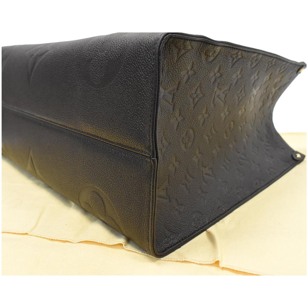 LOUIS VUITTON Onthego GM Monogram Empreinte Shoulder Bag Black