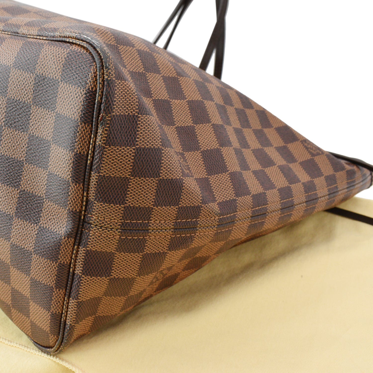 LOUIS VUITTON Neverfull GM Damier Ebene Tote Bag Brown