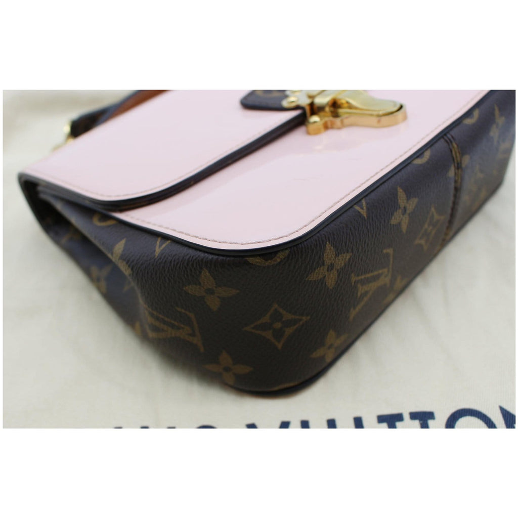 LOUIS VUITTON Cherrywood BB Patent Leather Shoulder Bag Rose Ballerine