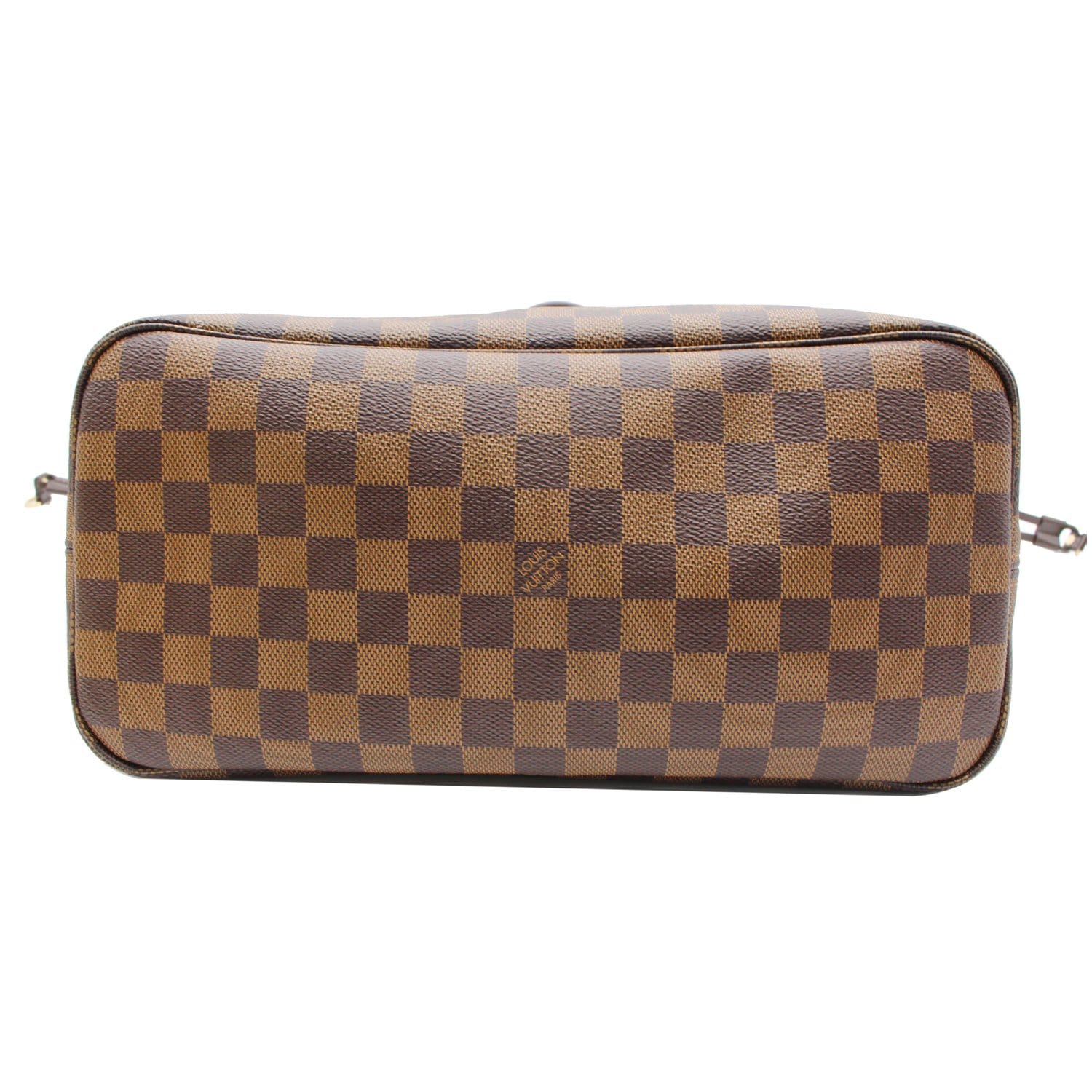 LOUIS VUITTON Neverfull MM Damier Ebene Tote Bag Brown