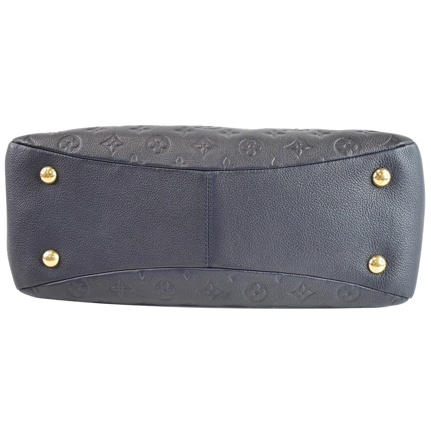 LOUIS VUITTON Ponthieu PM Empreinte Leather Shoulder Bag Blue