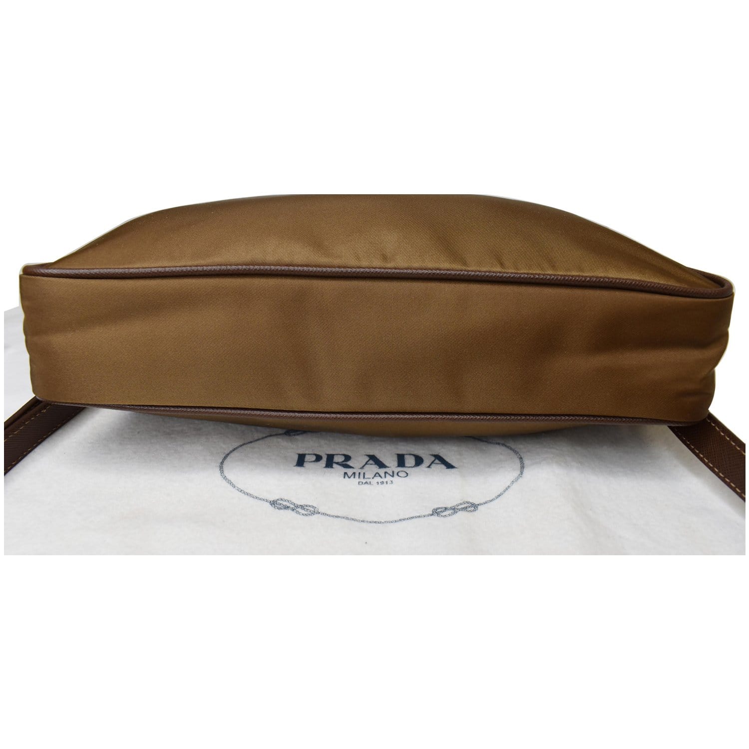PRADA Convertible Tessuto Nylon Tote Shoulder Bag Light Brown