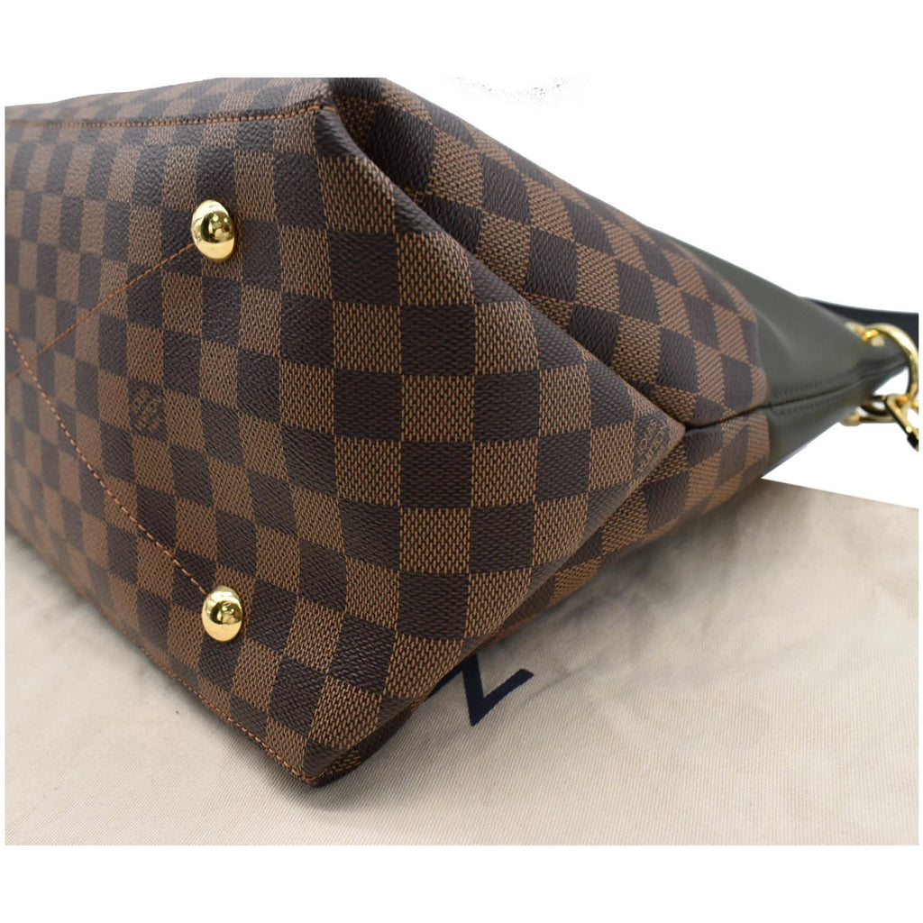 LOUIS VUITTON Maida Damier Ebene Hobo Shoulder Bag Khaki
