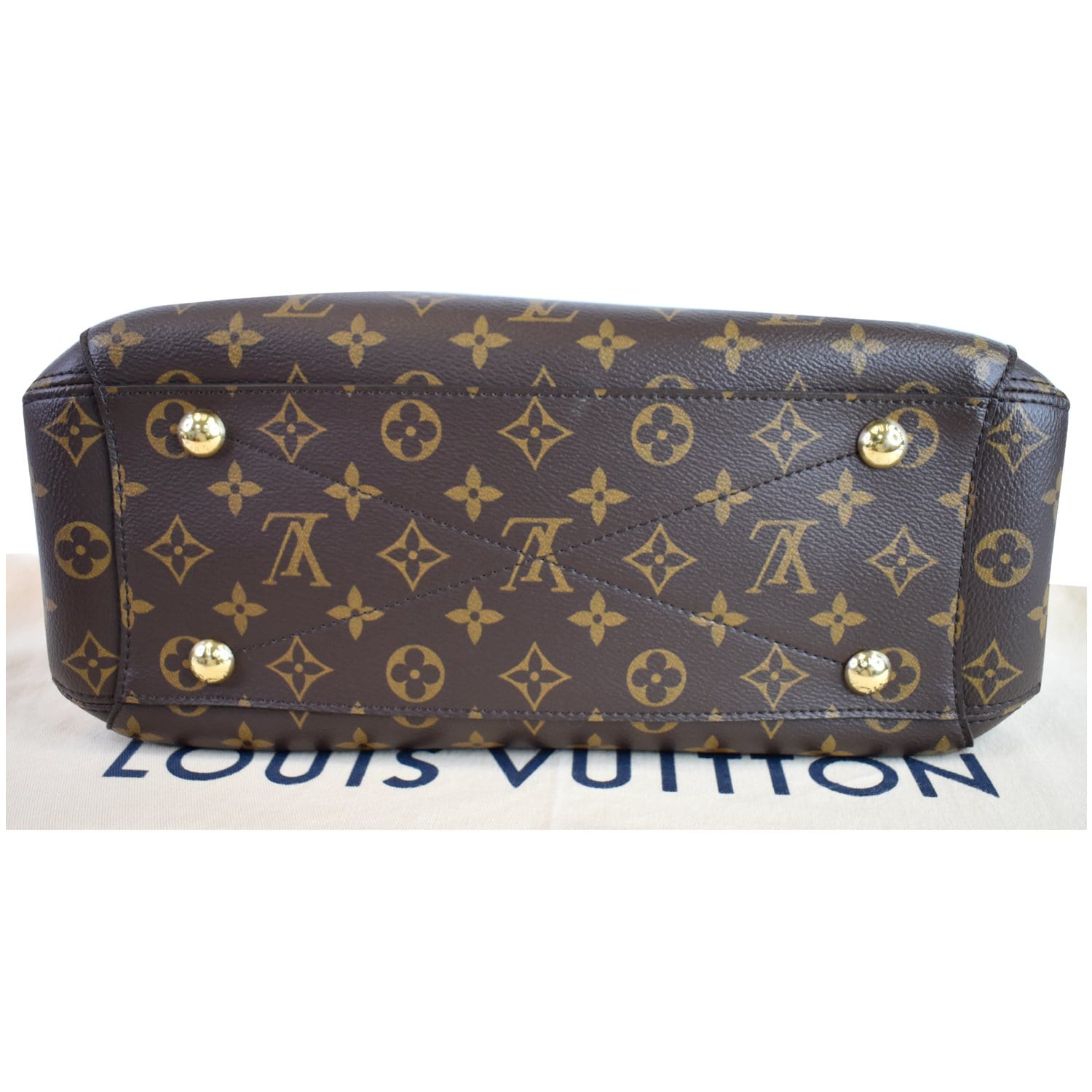 LOUIS VUITTON Montaigne MM Monogram Canvas Shoulder Bag Brown
