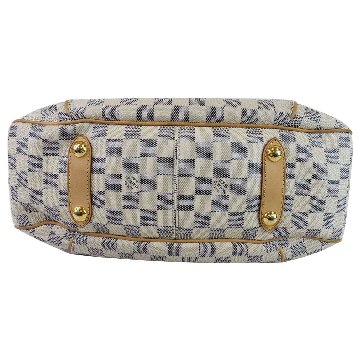 LOUIS VUITTON Galliera PM Damier Azur Shoulder Bag White