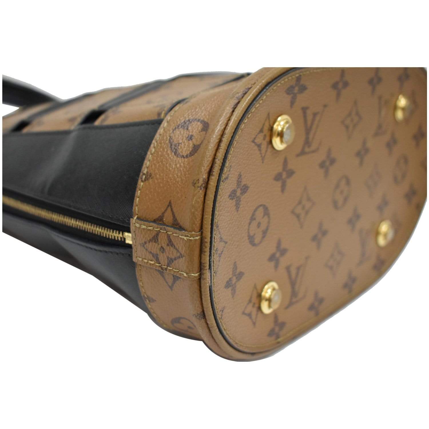 LOUIS VUITTON Tressage Reverse Monogram Tote Bag Brown