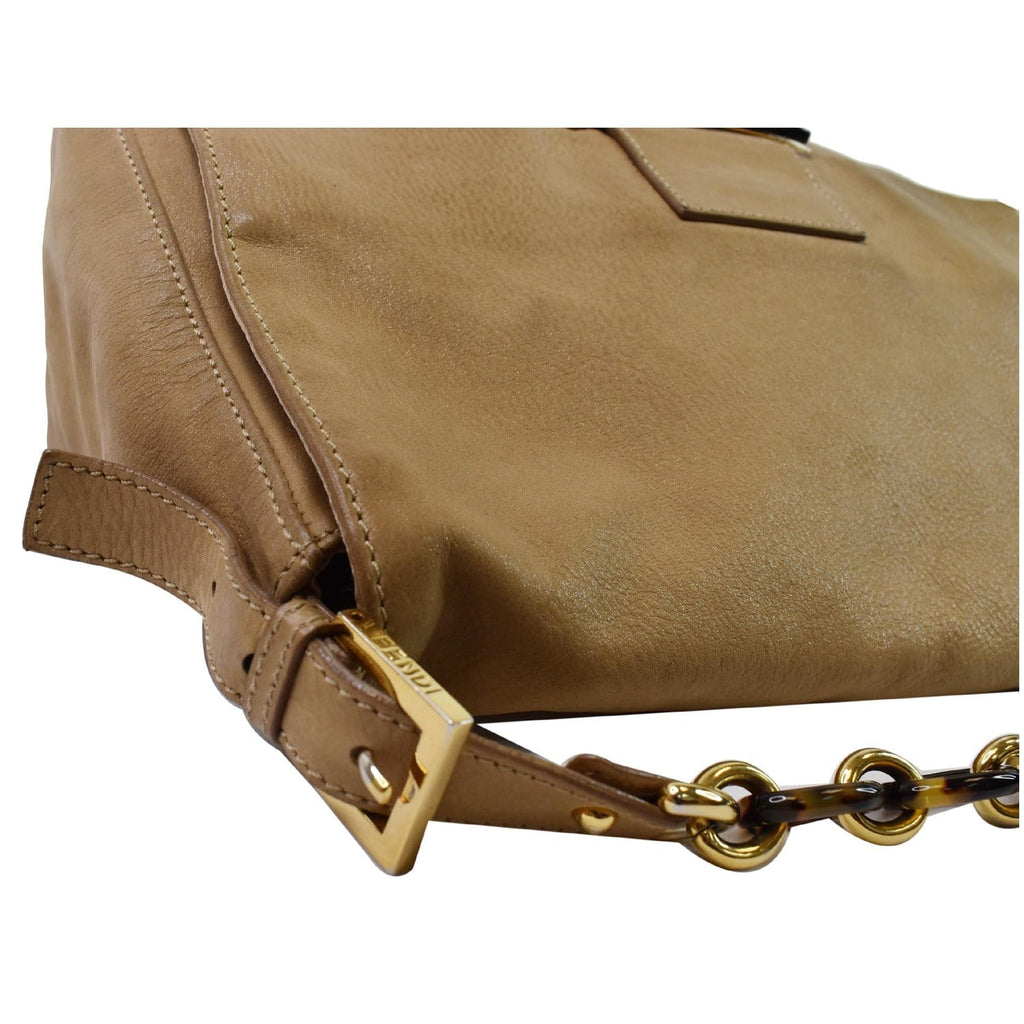 FENDI Mama Forever Large Flap Leather Shoulder Bag Yellow
