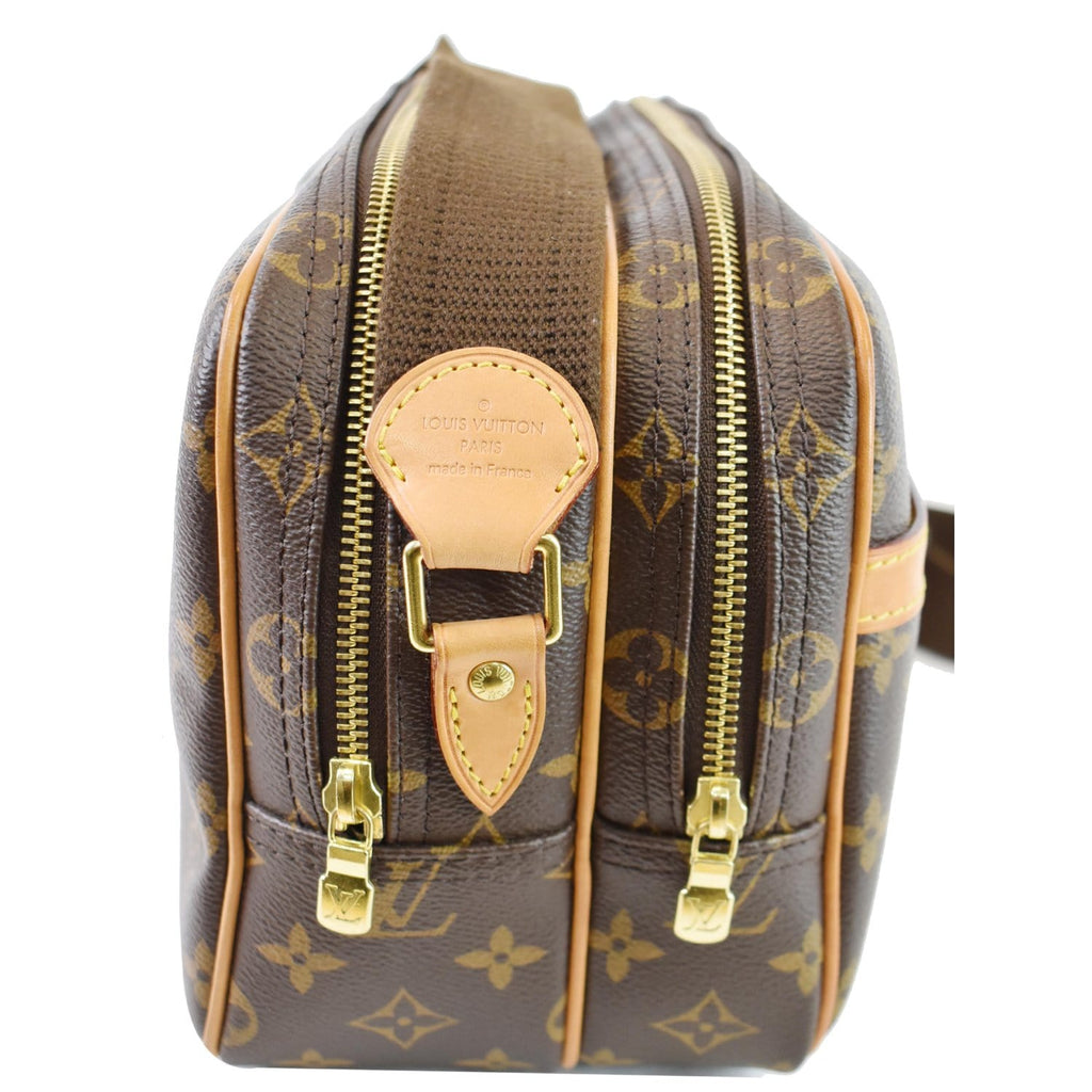 LOUIS VUITTON Reporter PM Monogram Canvas Shoulder Bag Brown