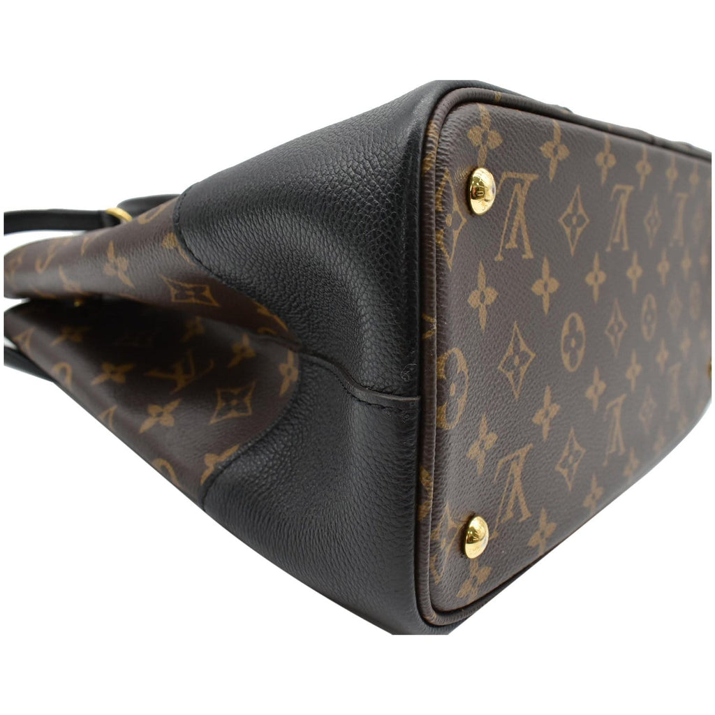 LOUIS VUITTON Flandrin Monogram Canvas Tote Shoulder Bag Brown