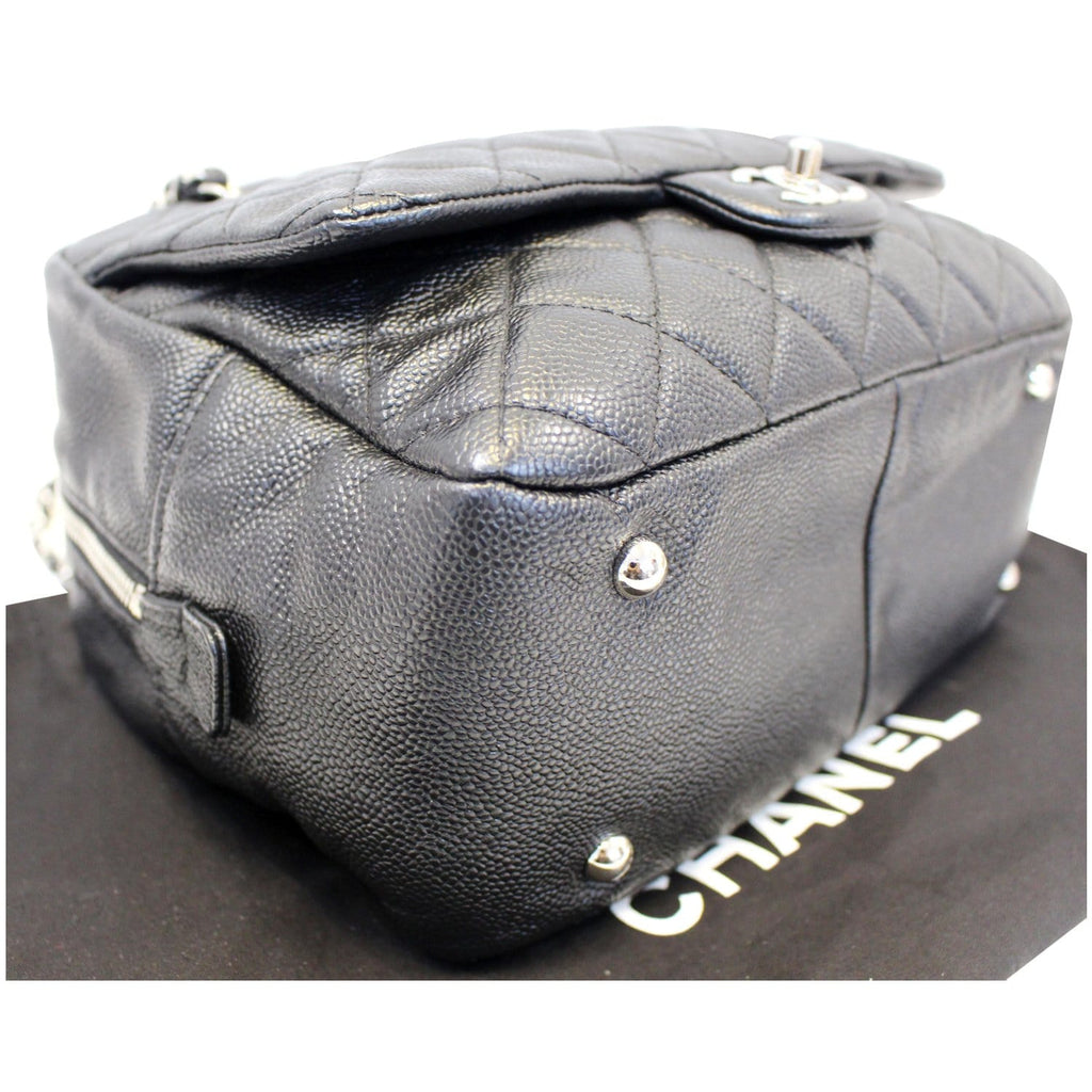 CHANEL Camera Case Quilted Caviar Leather Medium Flap Shoulder Bag