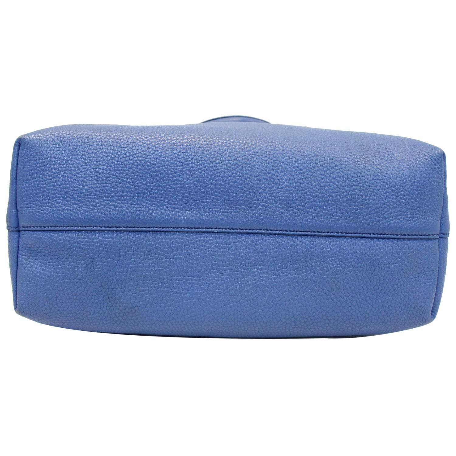 PRADA Vitello Phenix Leather Tote Bag Blue