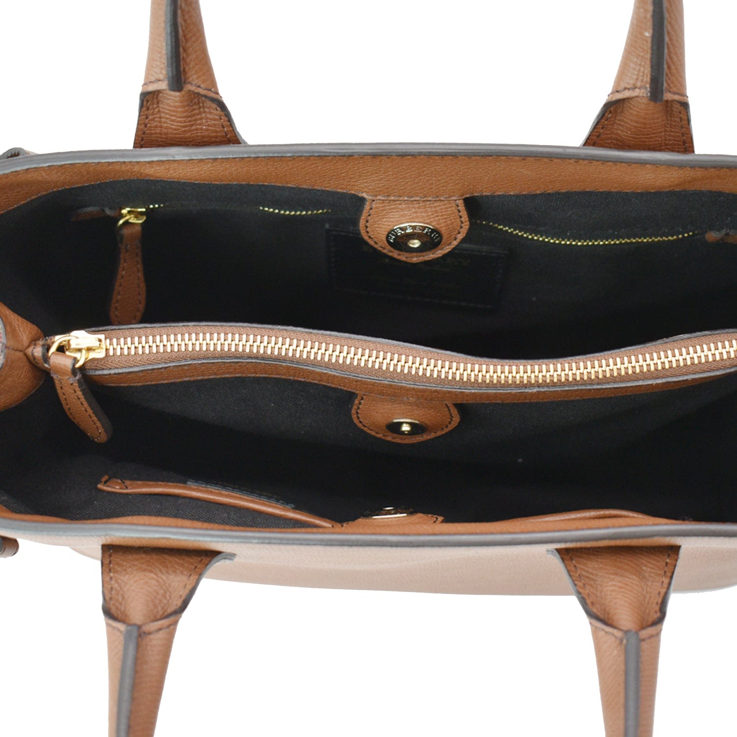 BURBERRY Banner Medium House Check Tote Bag Tan